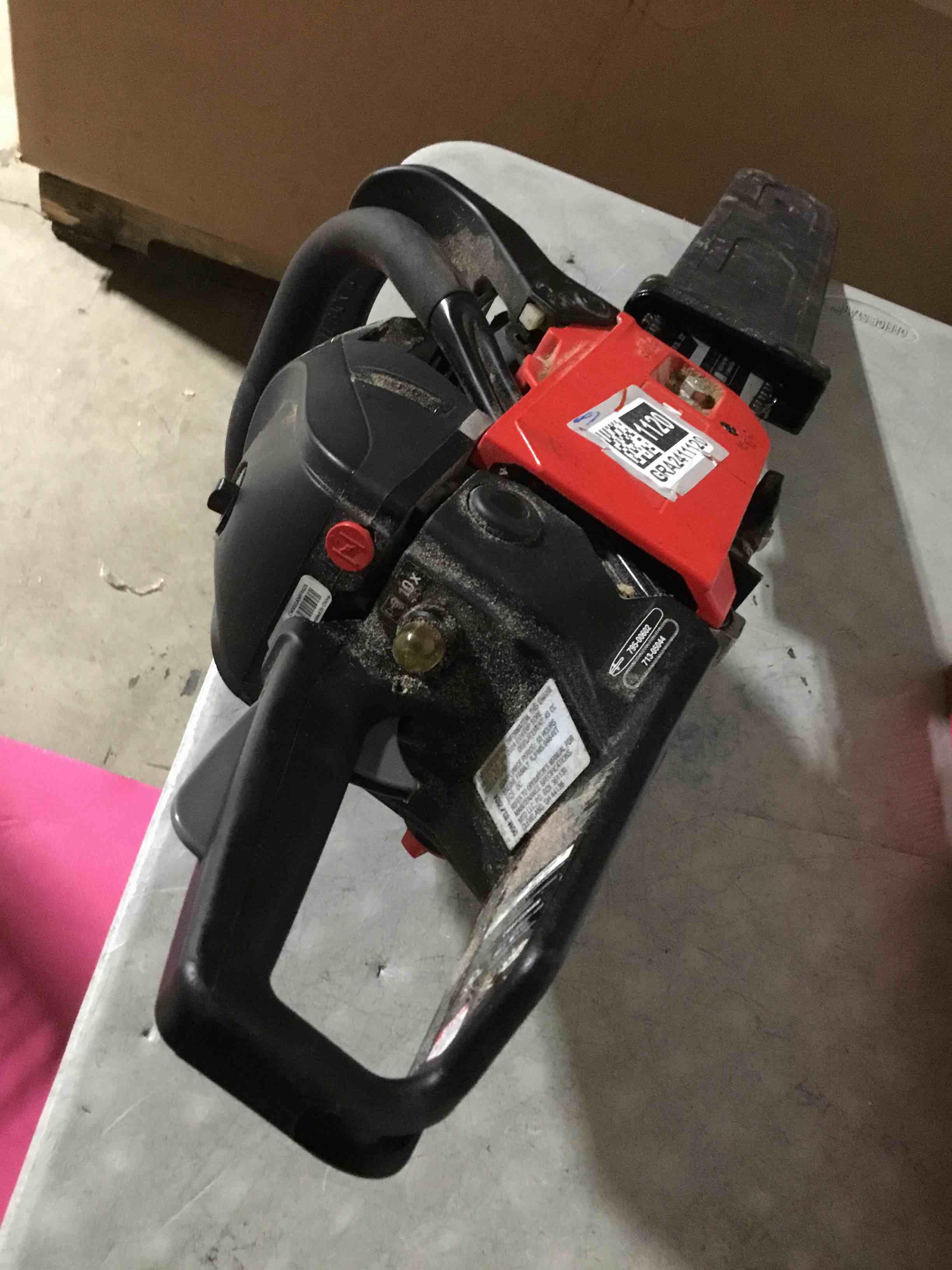 Condition photo showing As Is for Troy-Bilt 41AY4216766 16 in. Gas Chainsaw (USED) 