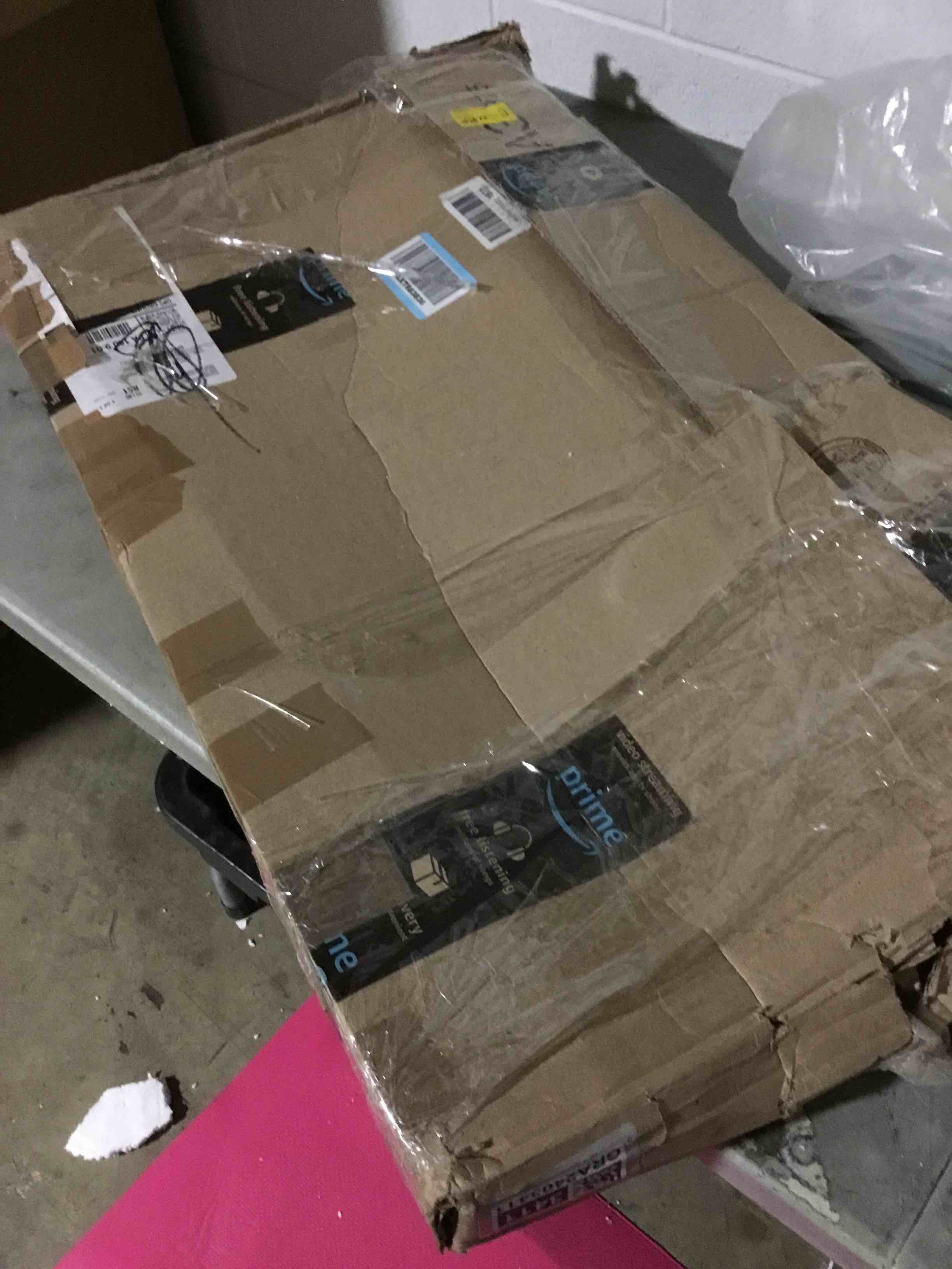 Condition photo showing As Is for Walensee 30" Wide Metal Snow Shovel with Wheels, Heavy Duty Manual Push Plow & Ice Scraper for Driveway. Back Saver Snow Removal Tool for Car, Seniors,Truck, Sidewalk.