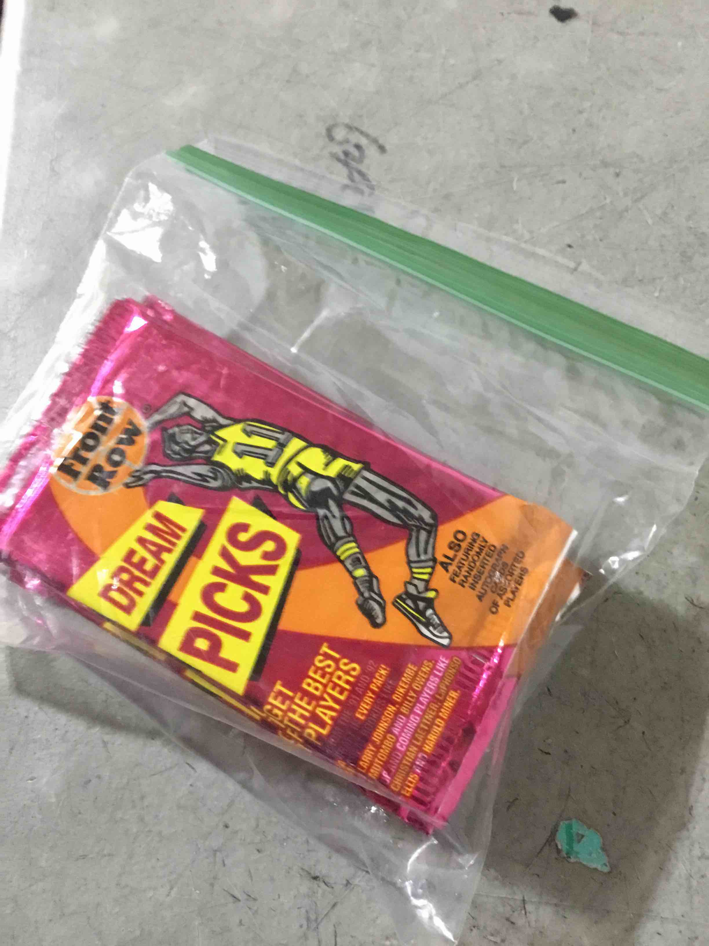 Condition photo showing New/Like New for 6 pcs 1991 Throwback Rarity! Here's Something You've Probably NEVER Seen! 1991 Front Row College Basketball / NBA Unopened Sealed Packs, Direct From Sealed Original Retail Case! Includes Randomly Inserted Rare Autograph Cards! Front Row Was The “Original" College Jersey Card Packs Back In The Day & Has Long Been Defunct. These Cards Are Becoming Serious Collector Items Due To Their Scarcity. These Things Are Serious Rare! Own Some Great Sports Card History & Something You'll Rarely See Again!