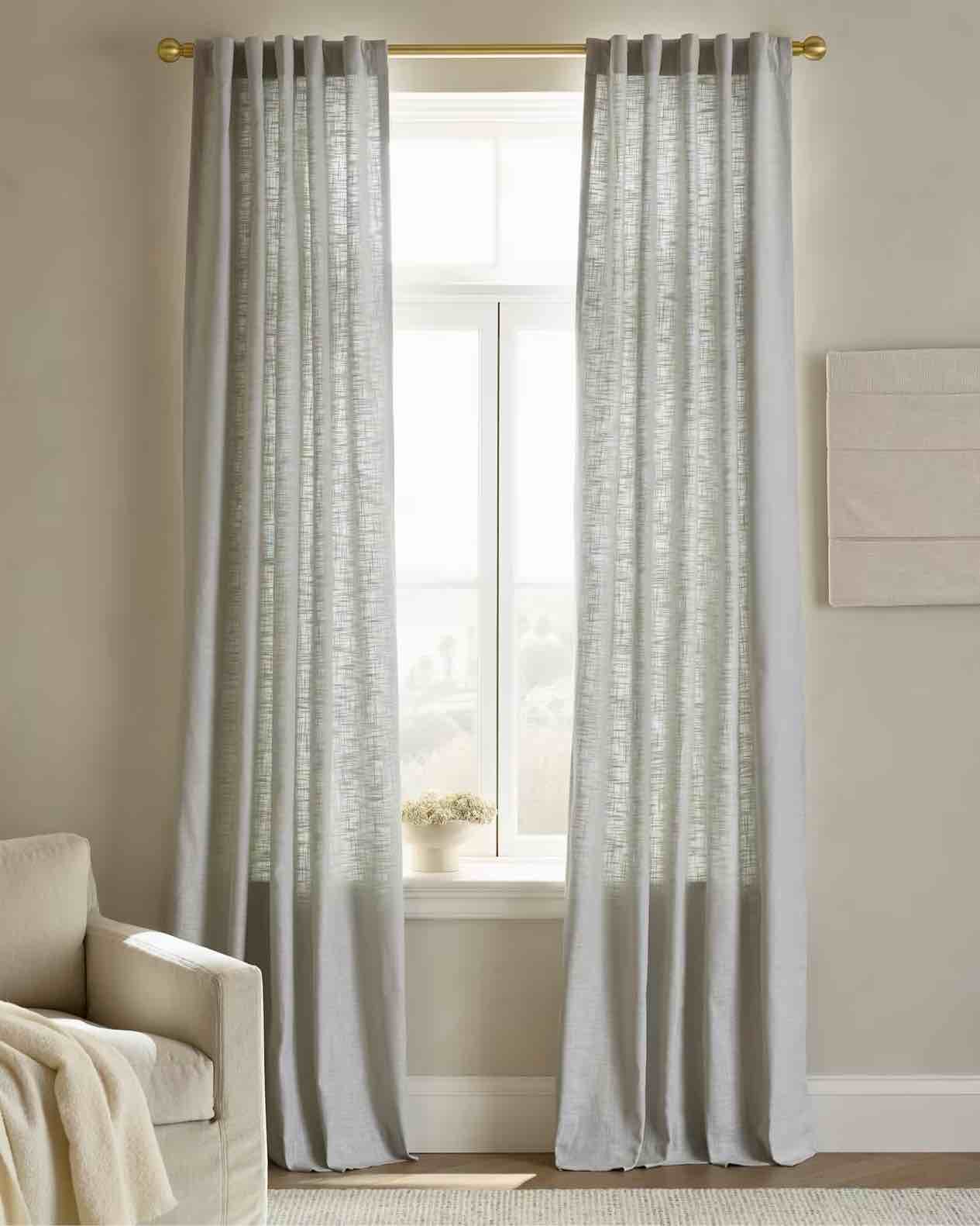 textured cotton curtain 48*72”