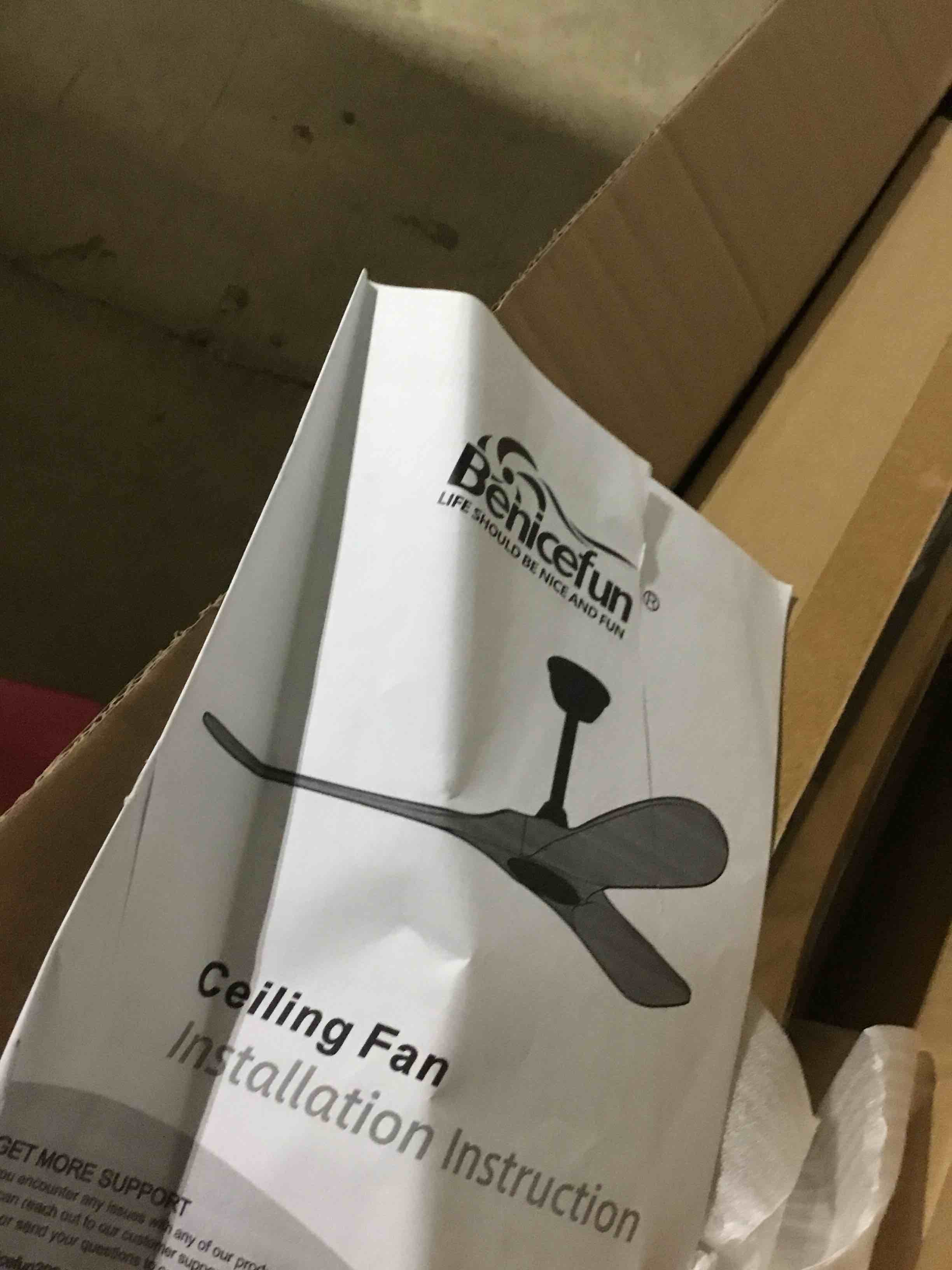 Condition photo showing New/Like New for 36 inch solid wood ceiling fans without light,small modern 3 blade quiet dc ceiling fan for slanted ceilings, rustic wood ceiling fan for gazebo with wall switch and remote control