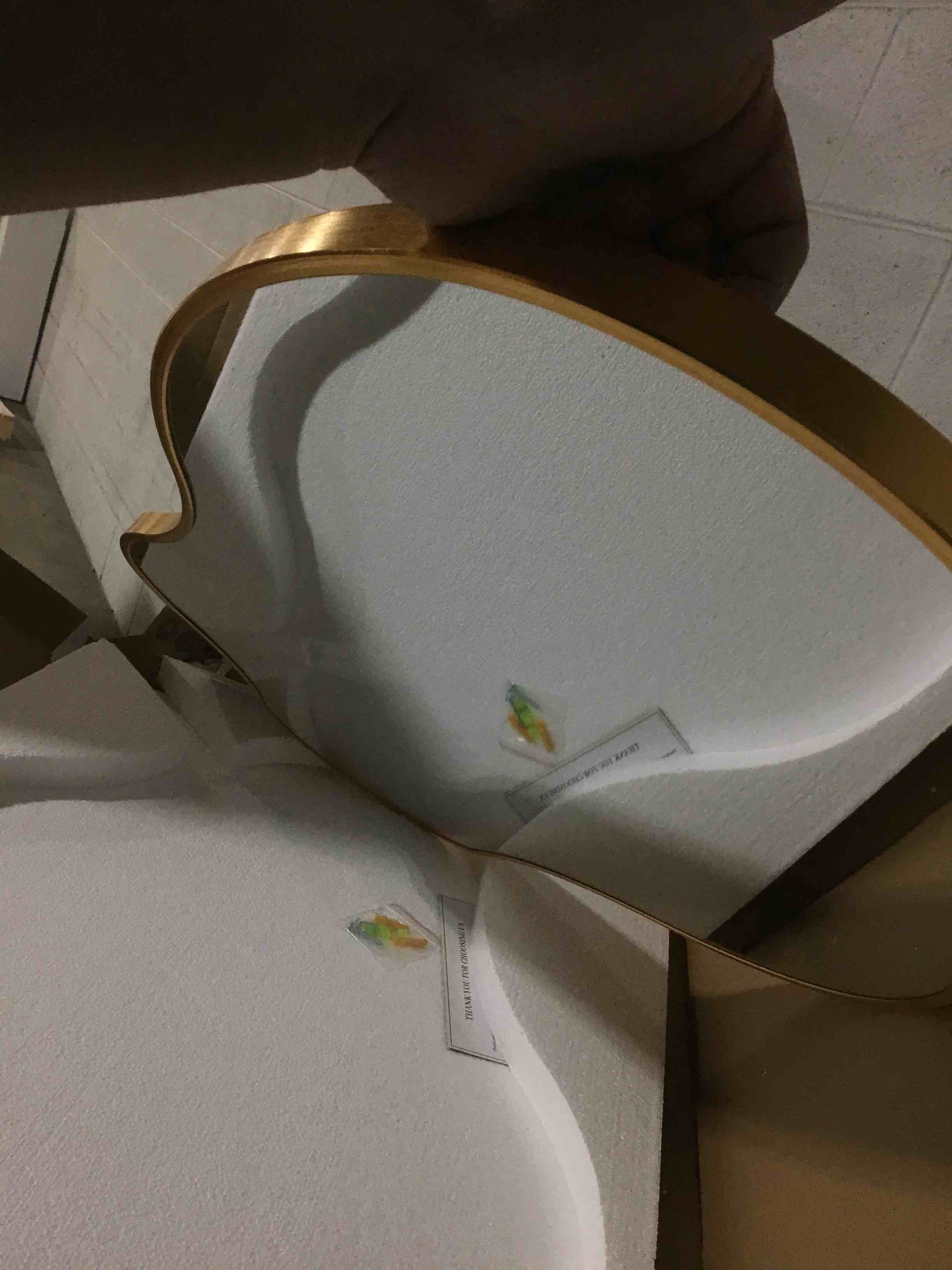 Condition photo showing Brand New for irregular wall mirror 20×36 inch wall mirrors decorative gold modern asymmetrical abstract mirror for bathroom bedroom living room entryway hallway
