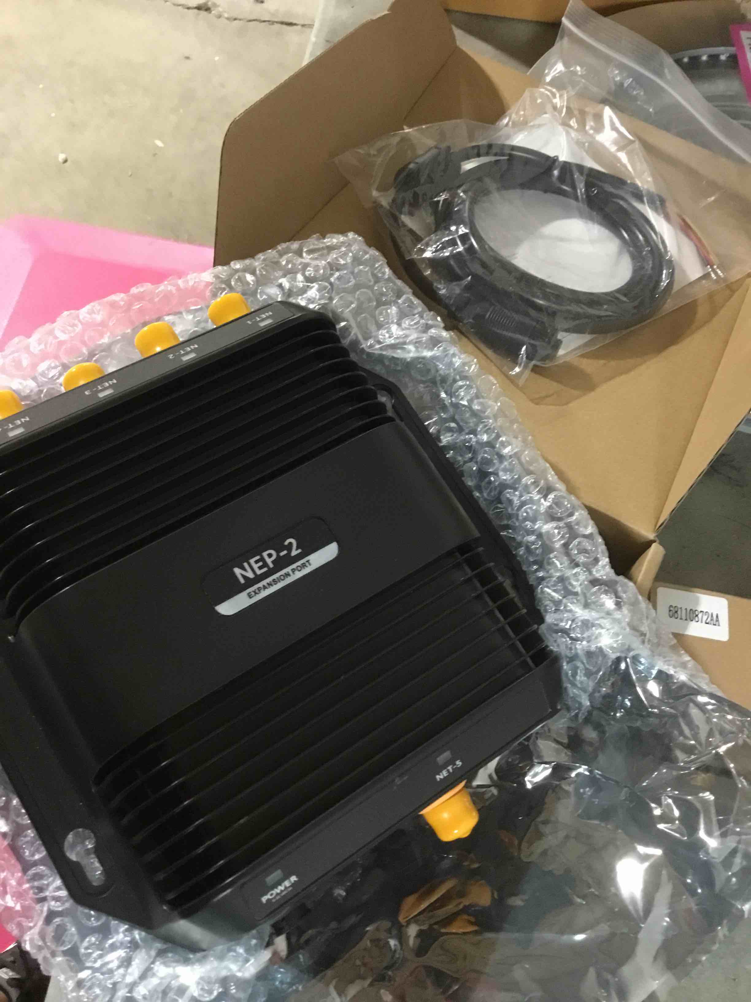 Condition photo showing As Is for nep-2 network expansion port for simrad, 5-port marine ethernet hub for lowrance, connecting displays radar and echosounders, 000-10029-001