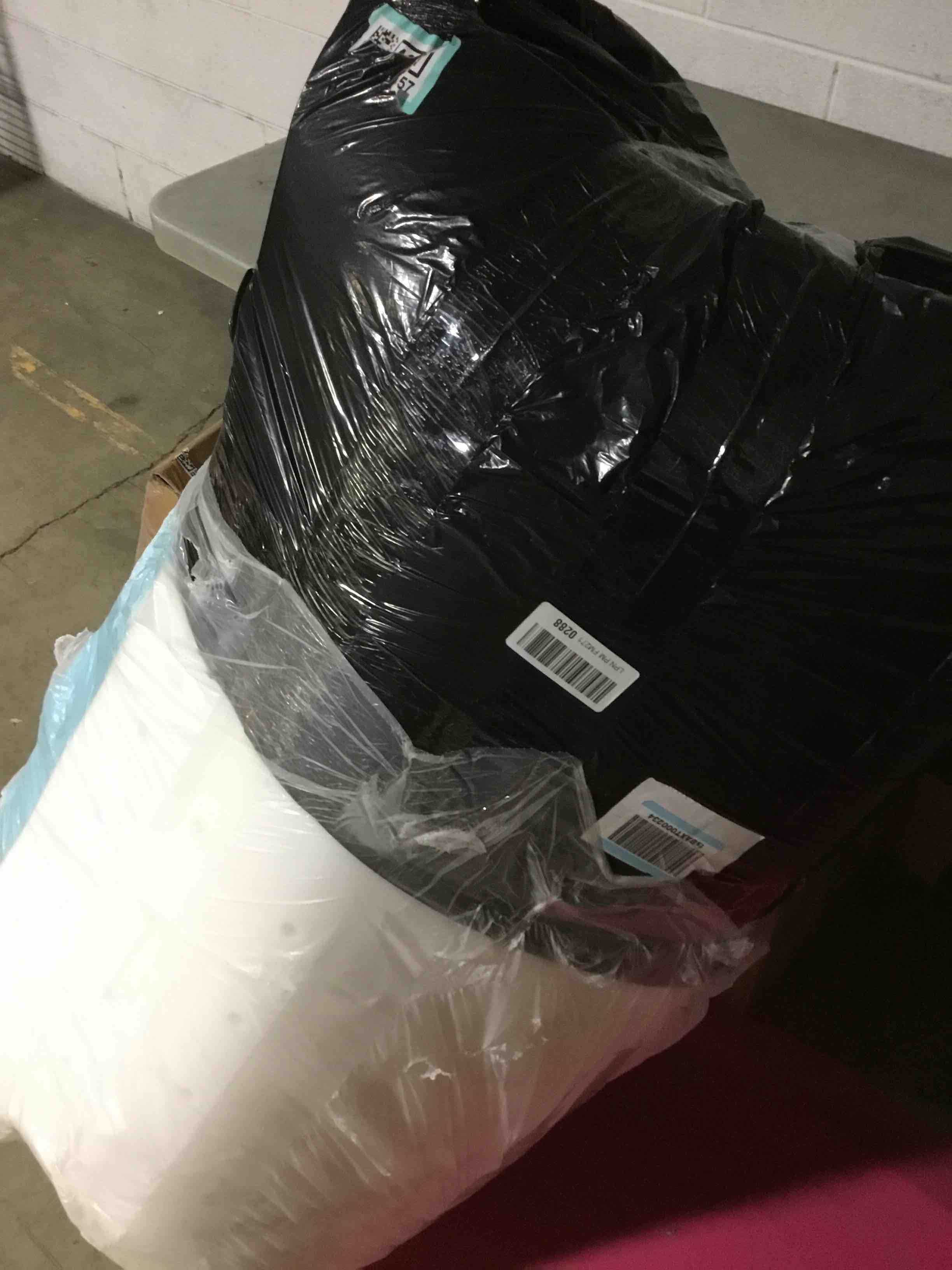 Condition photo showing As Is for bedlore 4 inch memory foam mattress topper queen,2-in-1 dual layer design (2" gel memory foam + 2" plush pillow top cover) mattress topper medium-firm,pressure relief & back pain support(dark gray) dark gray queen