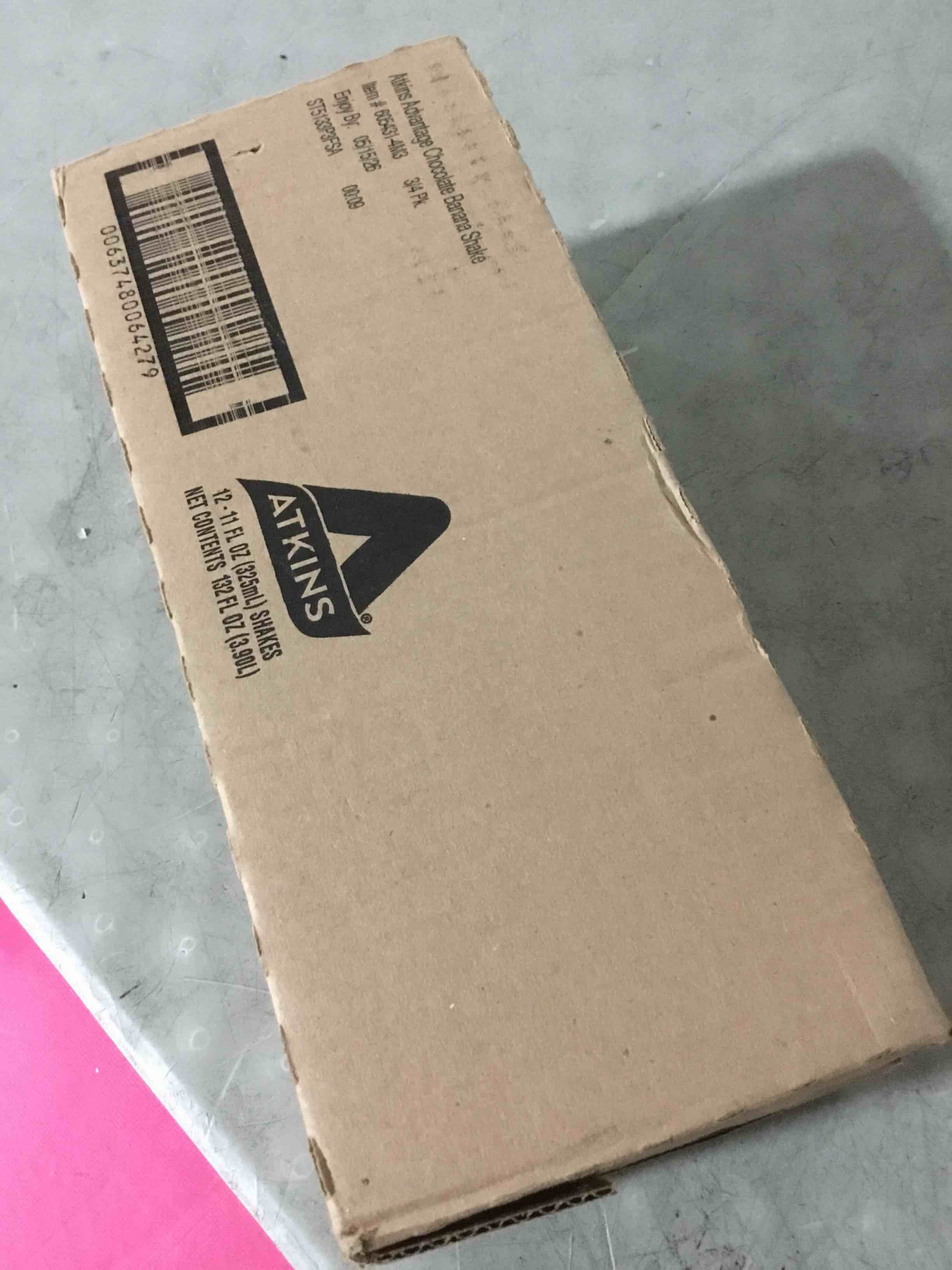 Condition photo showing New/Like New for (enjoy by 05/15/26)atkins gluten free protein-rich shake  chocolate banana  keto friendly  3/4ct packs