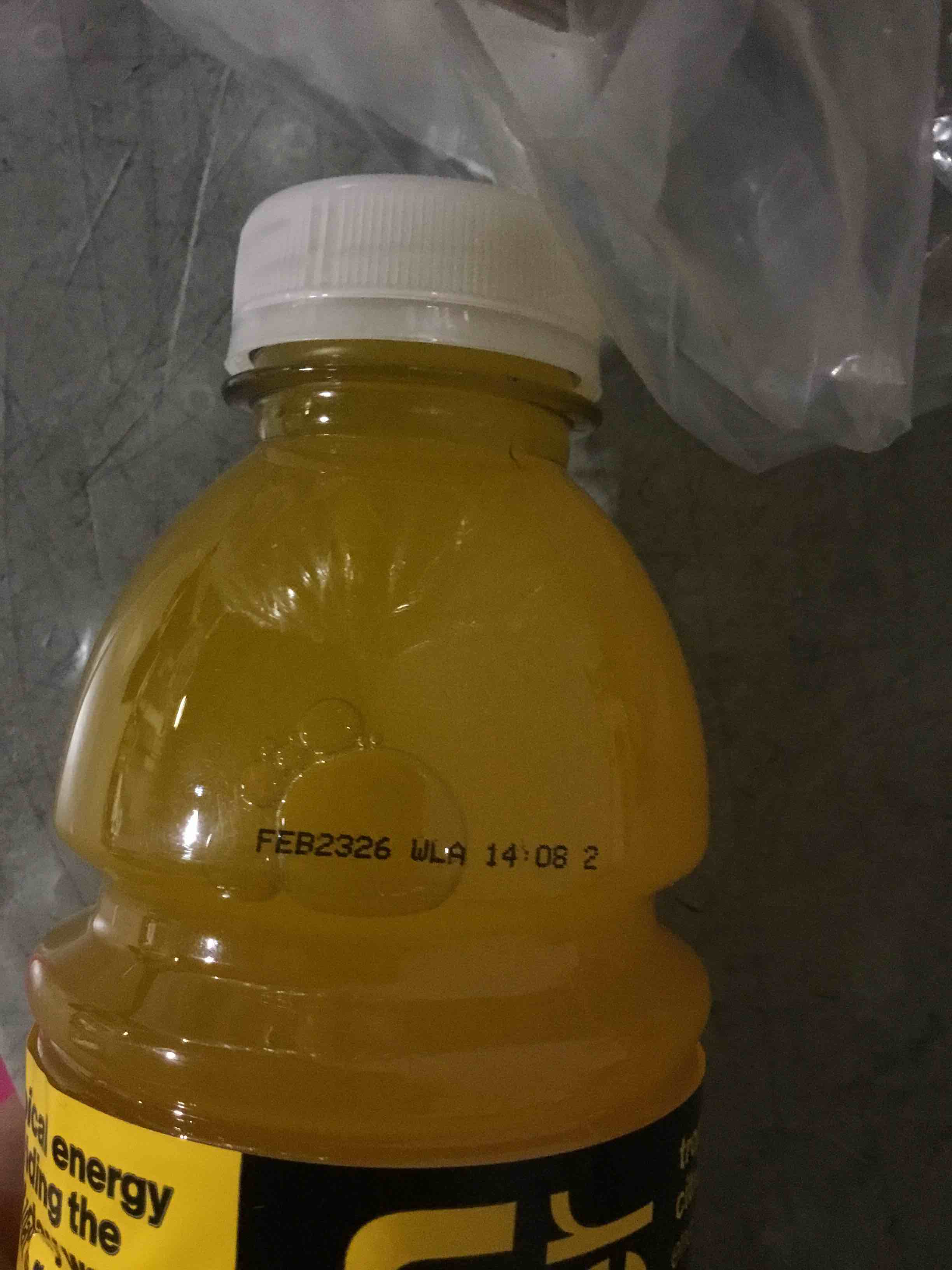 Condition photo showing Good Condition for (bbd:23/feb/2026) vitaminwater energy tropical citrus nutrient enhanced flavored water beverage, 20 fl oz bottles, 12 pack energy tropical citrus 20 fl oz (pack of 12)