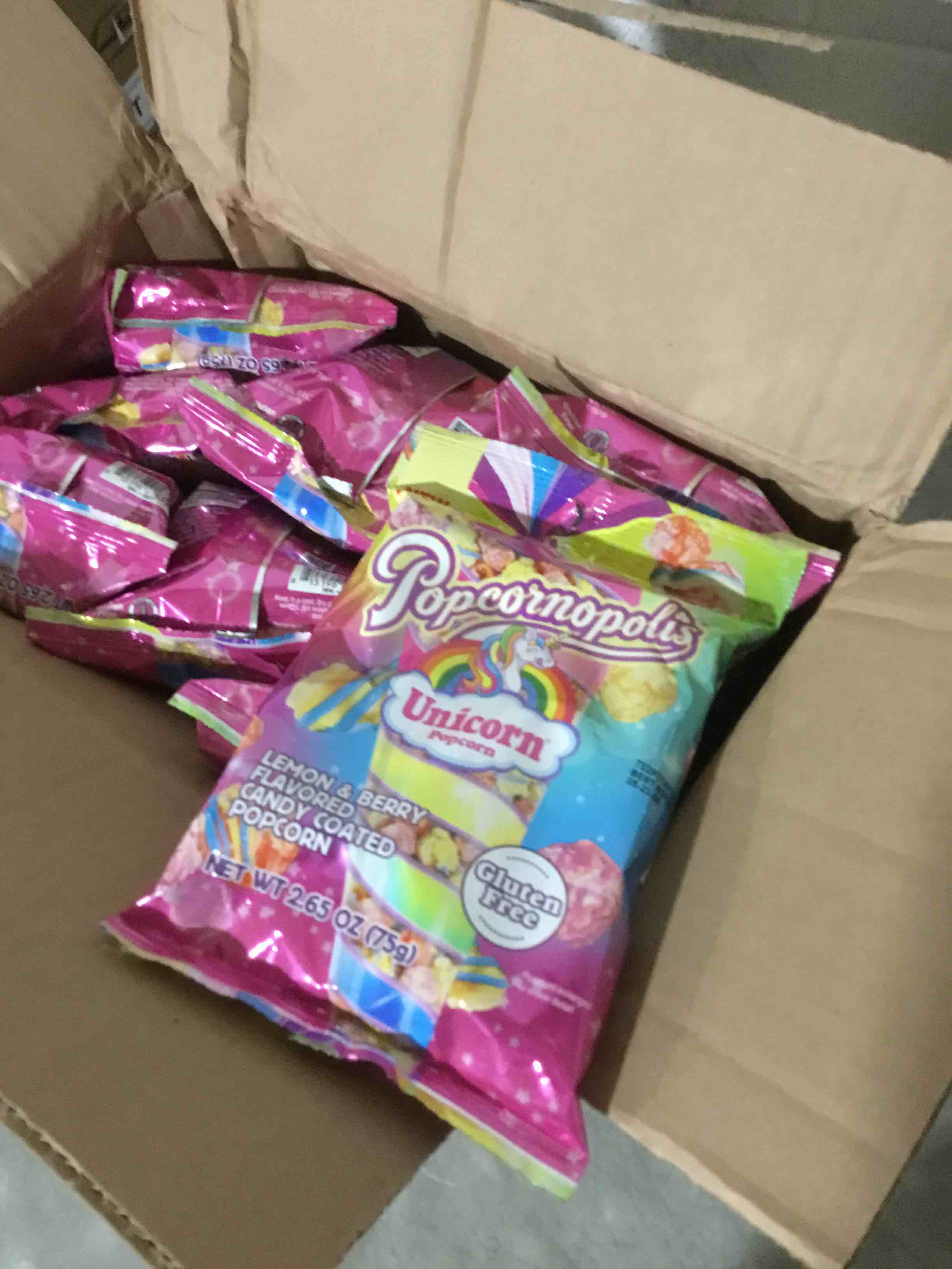 Condition photo showing New/Like New for (bb 05-23-26) popcornopolis unicorn 12 ct, 2.65 oz (pack of 1)