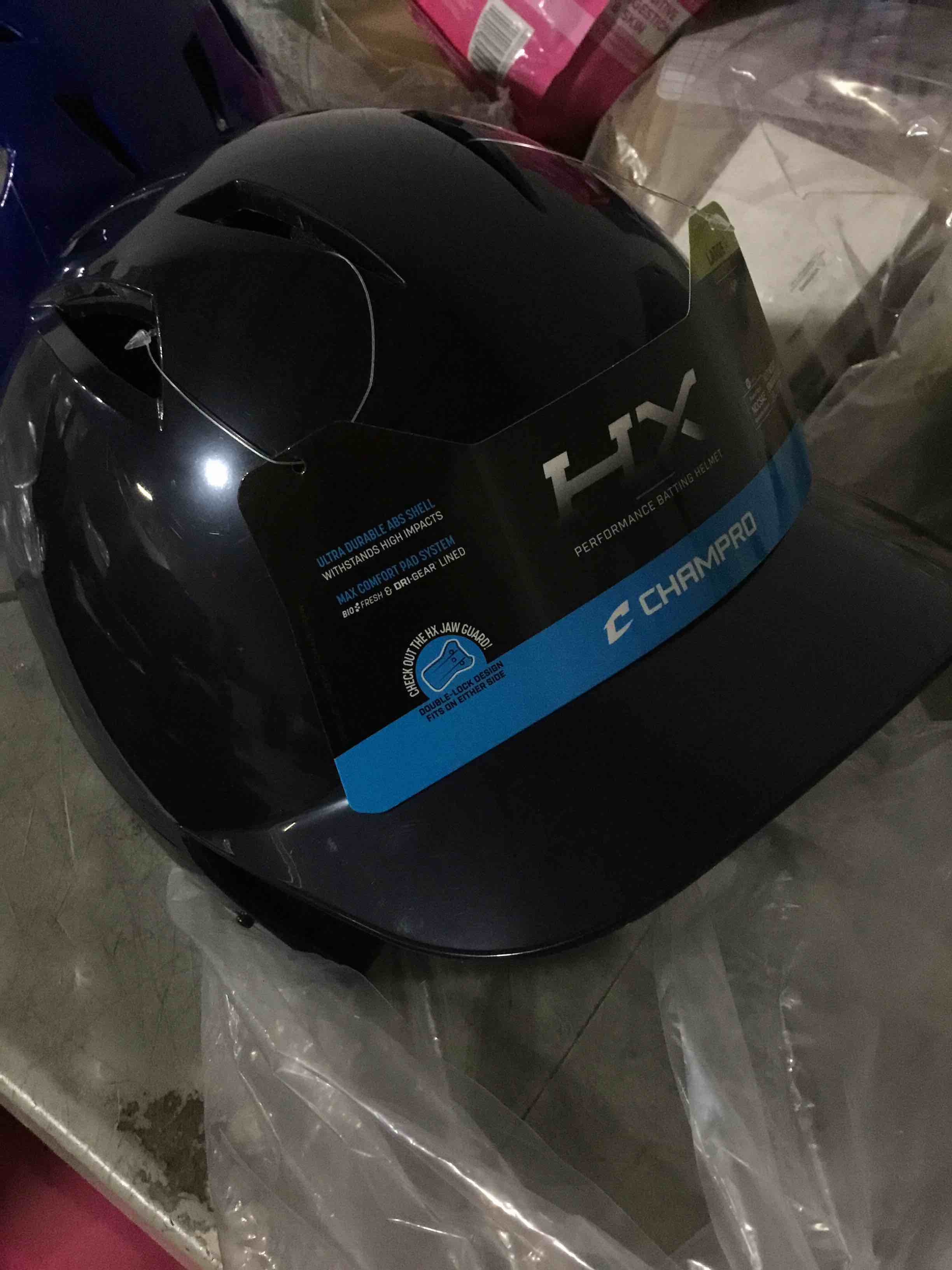 Condition photo showing Good Condition for champro hx rookie batting helmet size 7-7 1/2