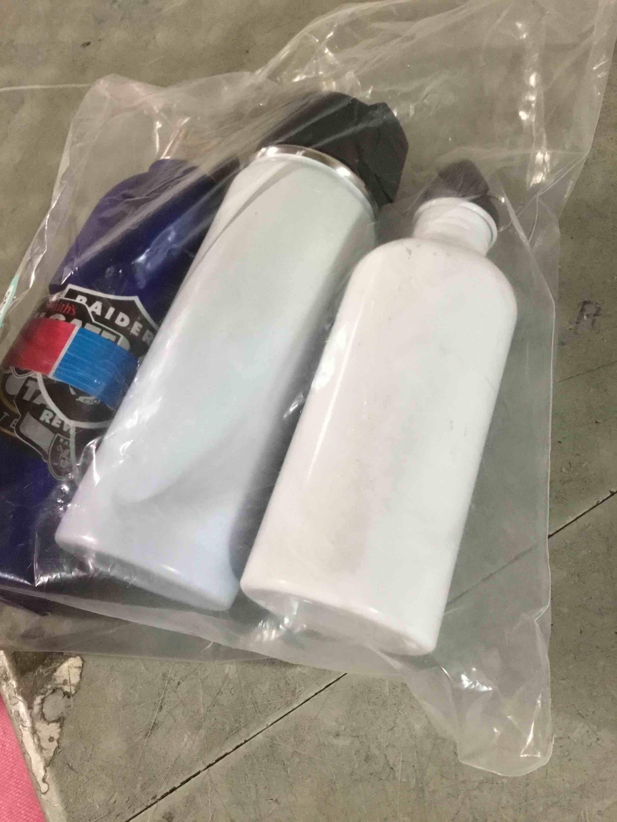 Condition photo showing Good Condition for 3 pack of assorted stainless steel bottles 