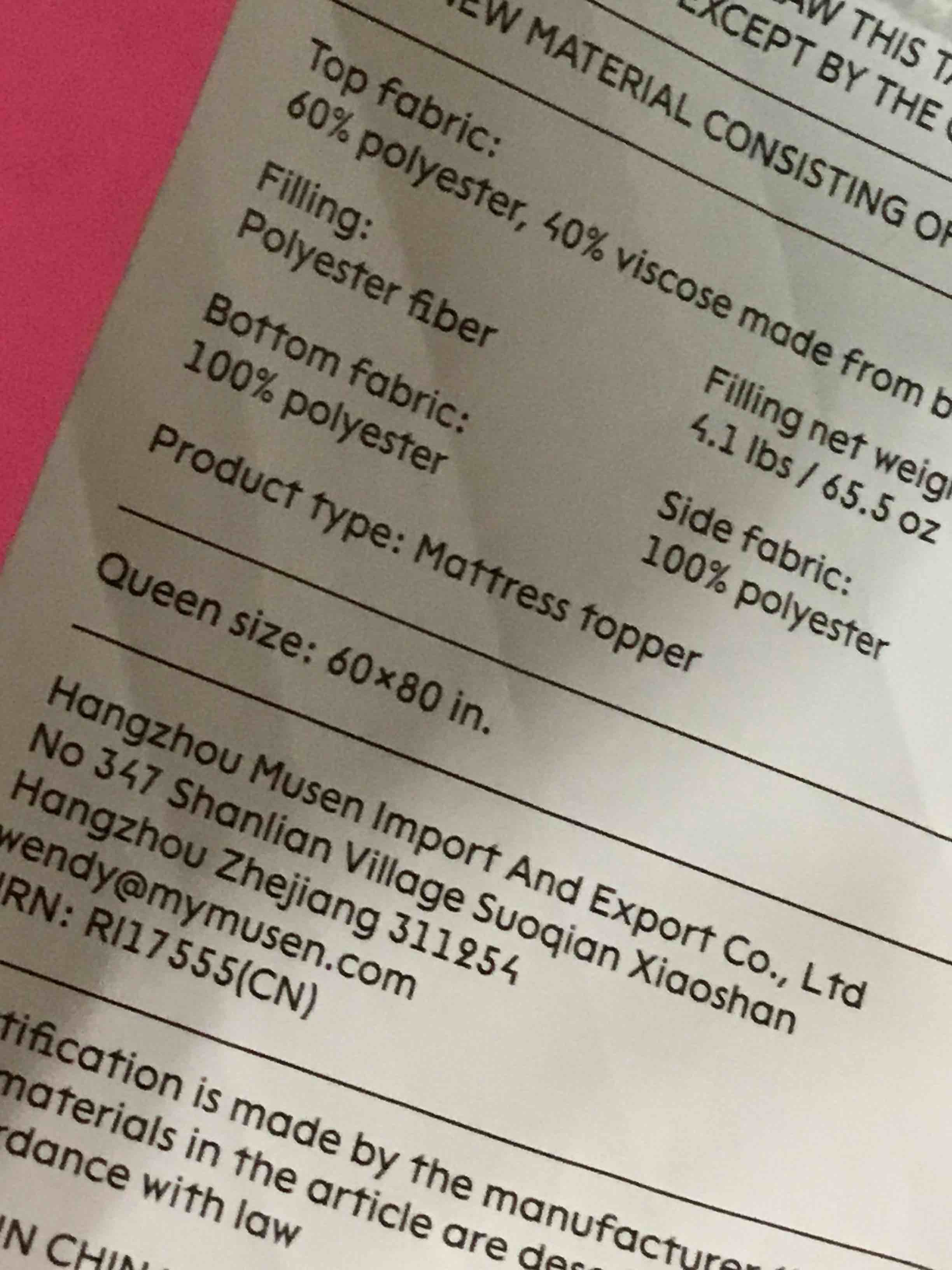 Condition photo showing As Is for ultra soft queen size mattress topper - viscose made from bamboo pillow top mattress pad for back pain relief - naturally cooling for hot sleepers, white white queen