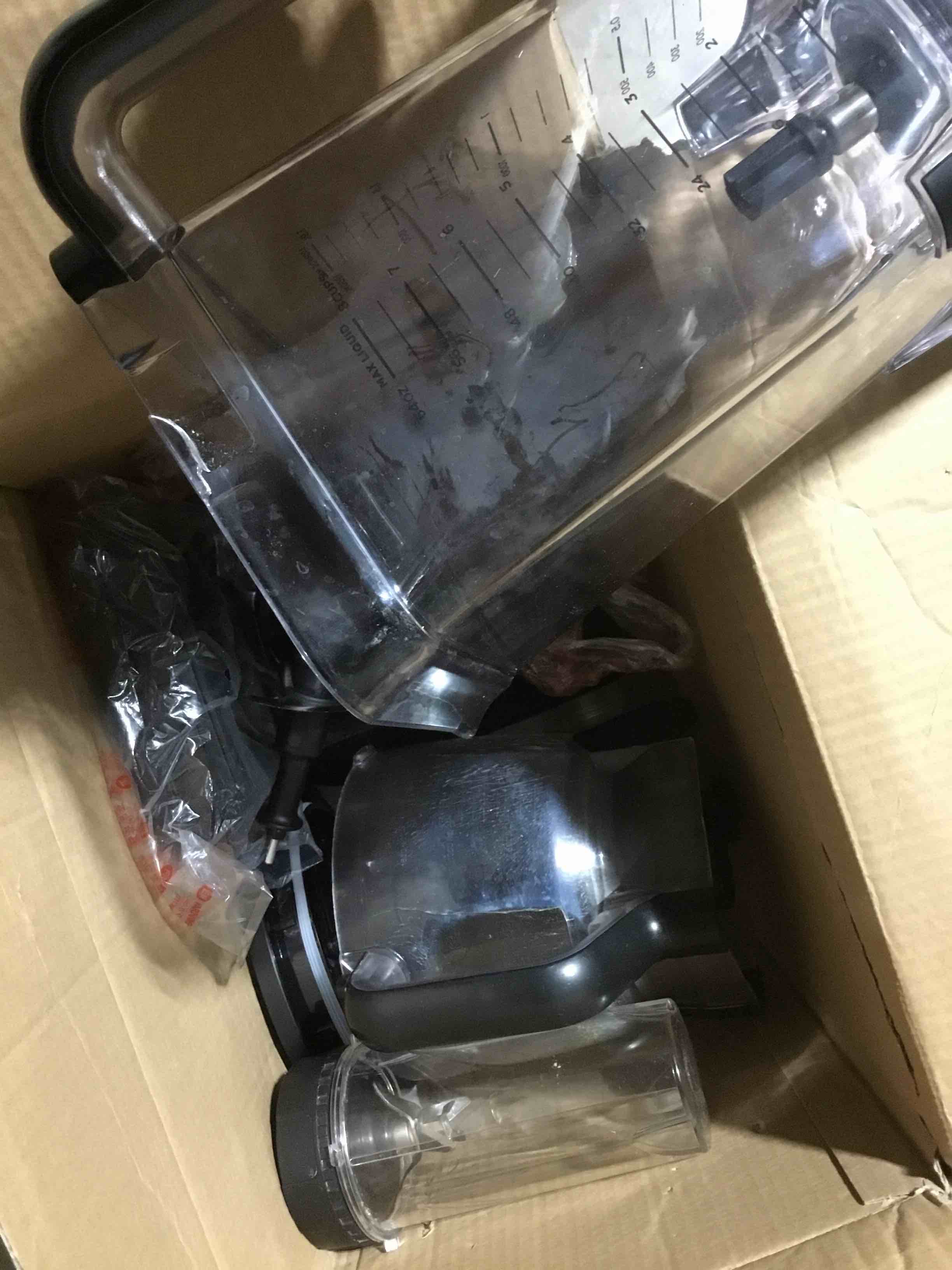 Condition photo showing As Is for (used) ninja kitchen system | 8-cup food processor bowl & 72 oz. blender all-in-one | with (2) 16 oz. to-go cups | for smoothies, ice crushing, dough & more | 1500 watt | black | bl770 pitcher + bowl + (2) 16-oz. cups