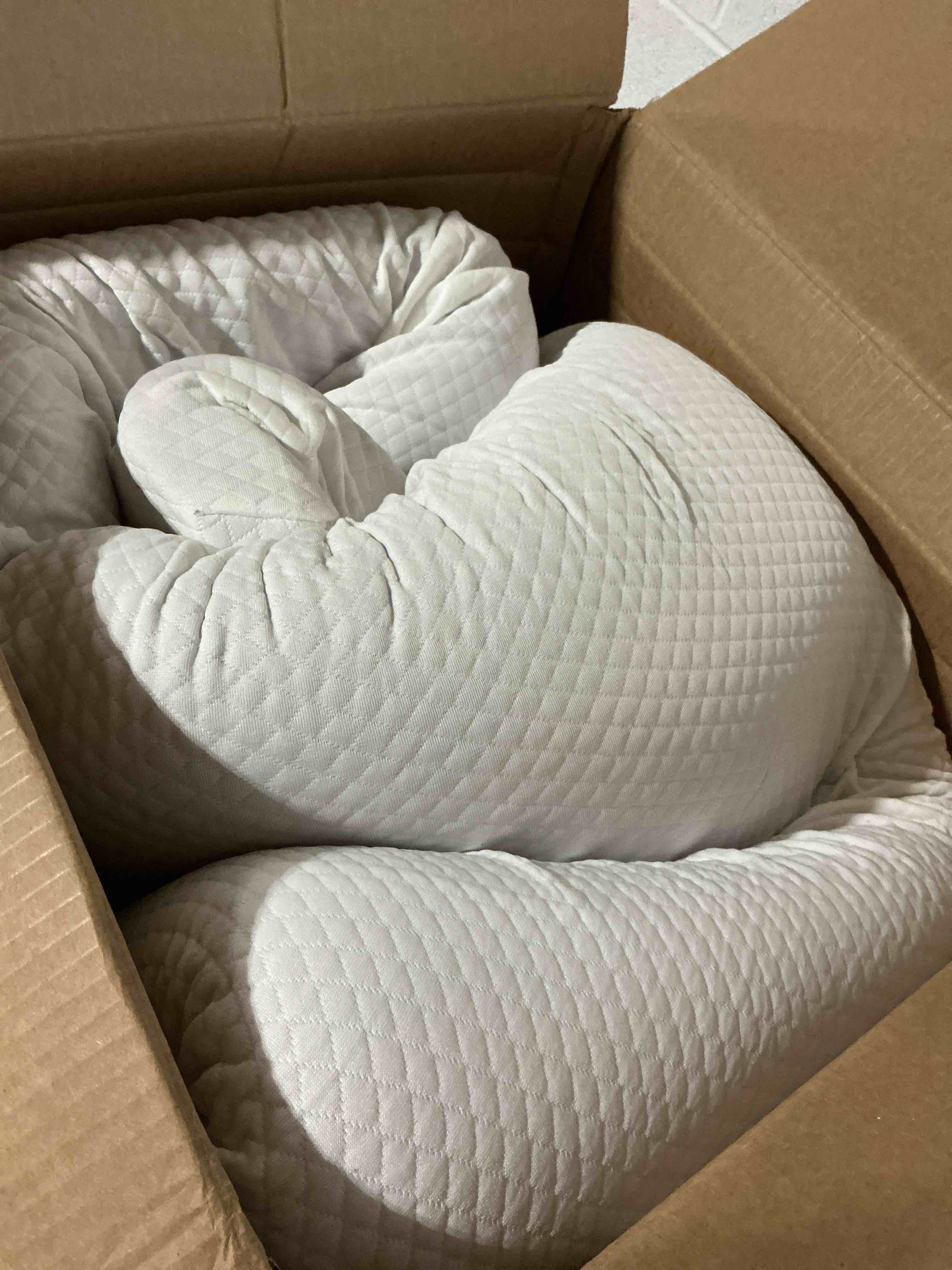 Condition photo showing As Is for 3 inch gel memory foam mattress topper twin size, cooling bed topper for pressure relief with removable breathable soft cover, certipur-us certified 3 inch(topper with white cover) twin