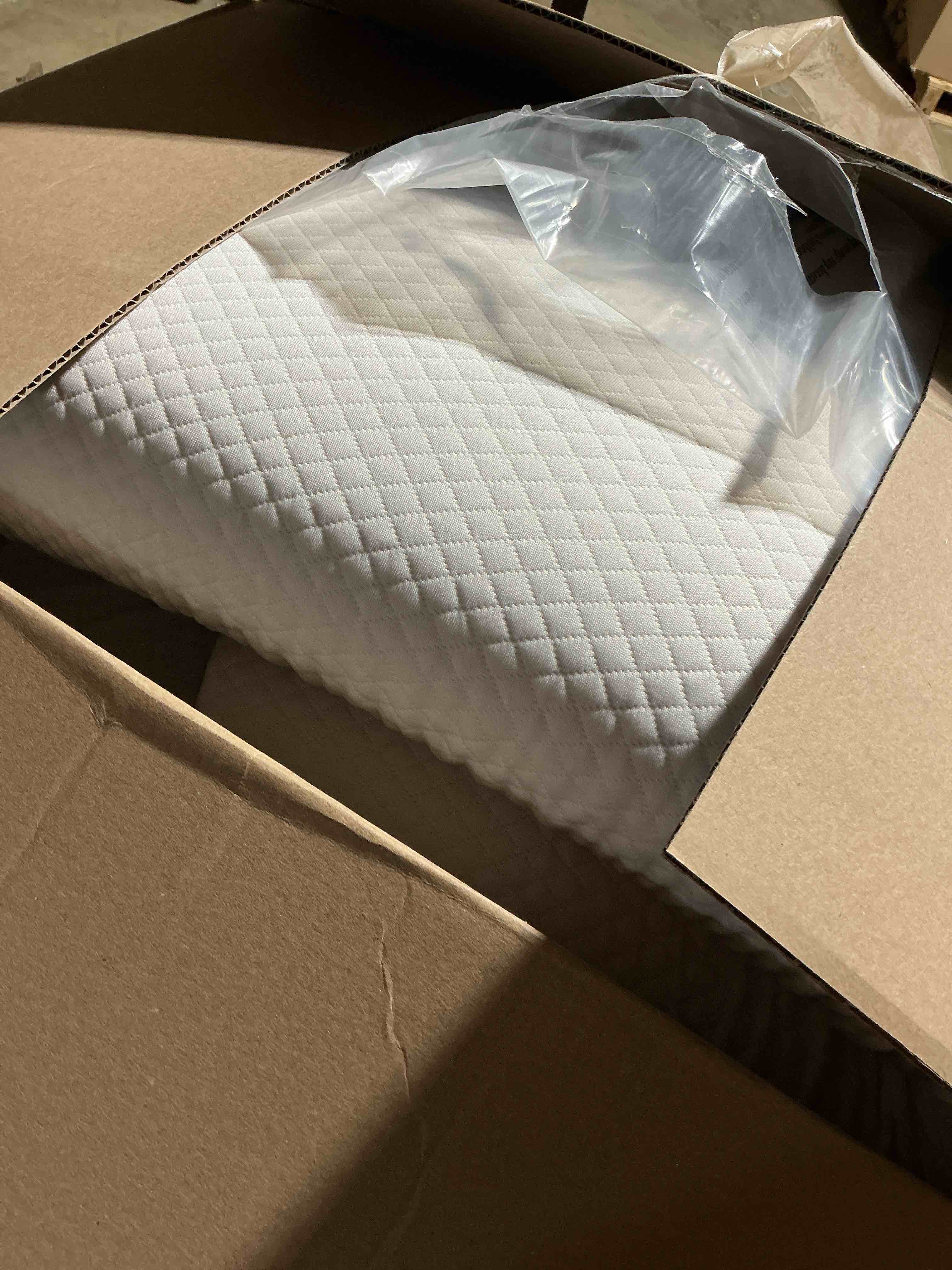 Condition photo showing As Is for (similar size) sinweek 2 inch gel memory foam mattress topper twin size, ventilated high density pad for back pain, bed topper with removable soft cover, certipur-us certified twin 2 inch (white cover)