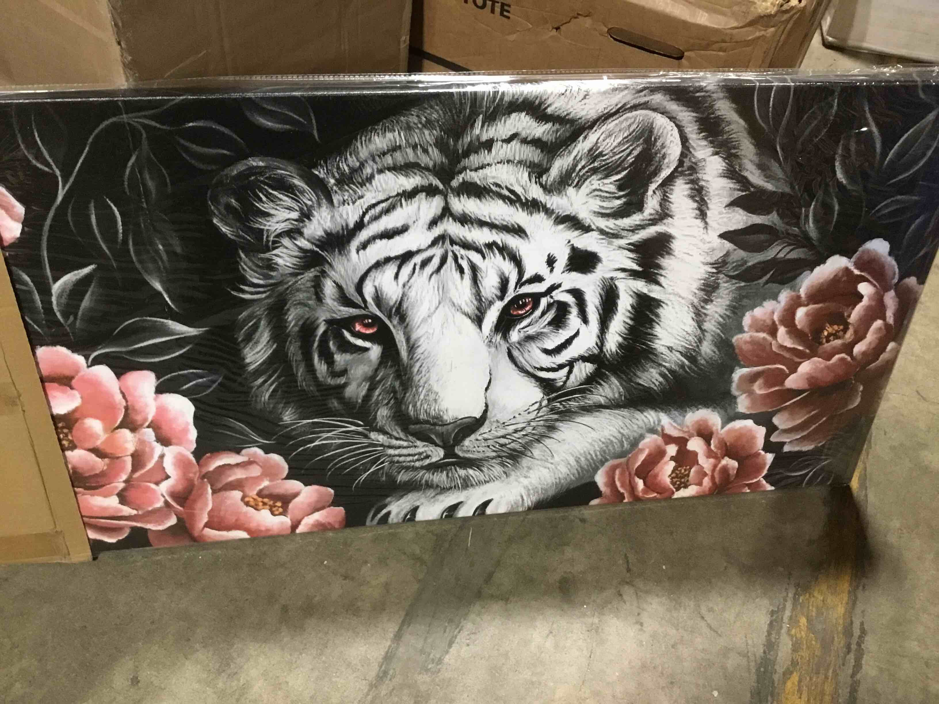 Pink Forest Wall Art,Serene Birch Tree Painting with Blossoms,Modern Nature Canvas Print for Bedroom Office Living Room,Framed Ready to Hang 48"x24" (Girls Room Decor Aesthetic) 48L" x 24W" Pink Forest