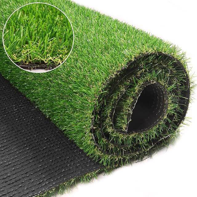 Weidear Artificial Turf Grass 4 ft x 6 ft, Realistic Fake Grass Rug with Drainage Holes, 20MM Indoor Outdoor Lawn Grass Landscape for Backyard Patio, Synthetic Grass Mat for Dogs Pets, Customized