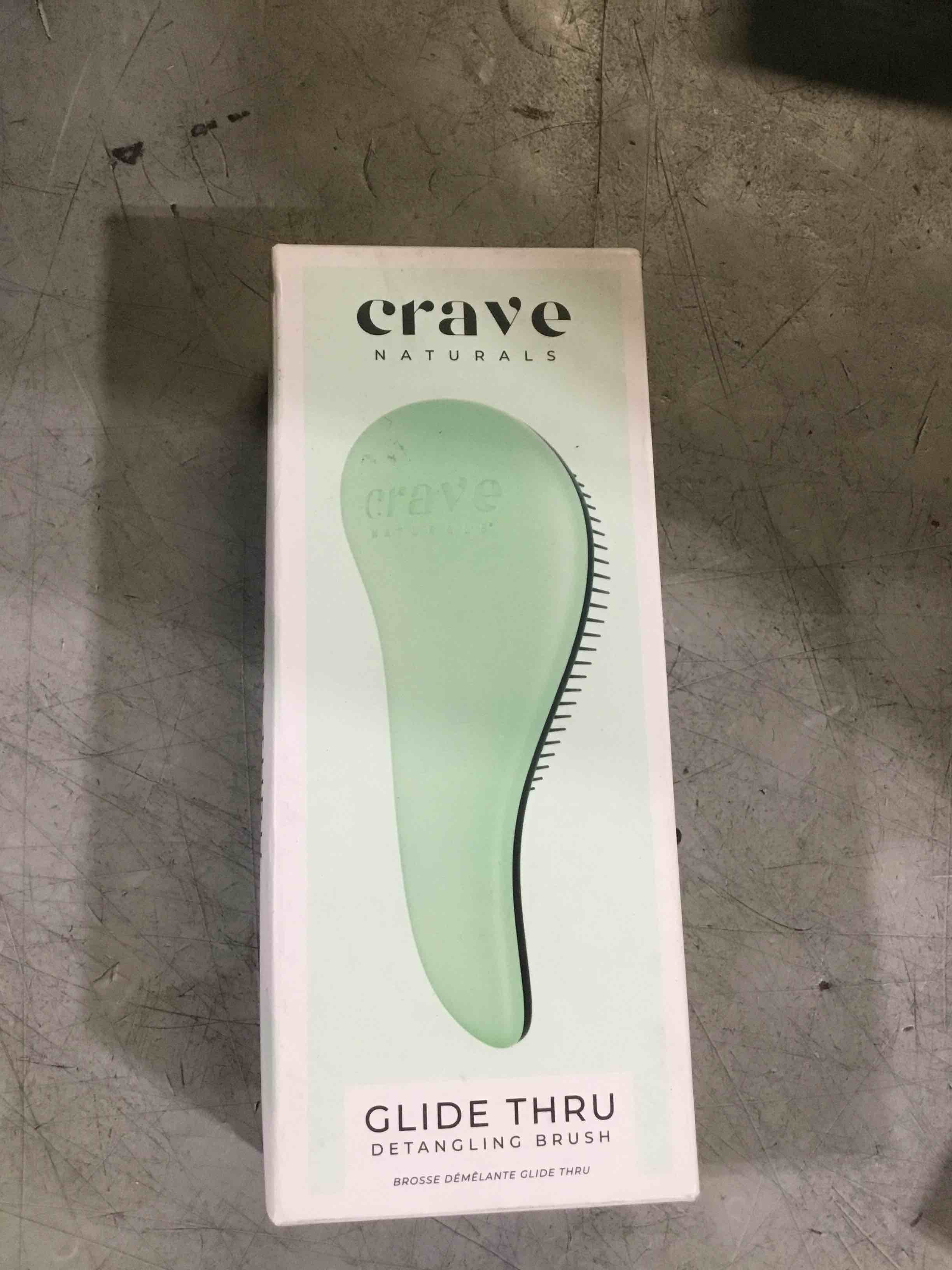 Glide Thru Detangling Brush by Crave Naturals - Tangle-Free Hairbrush for Curly and Straight Hair - Gentle Detangler for Kids, Teens, and Adults - Wet and Dry Hair Care - Travel-Friendly, Turquoise