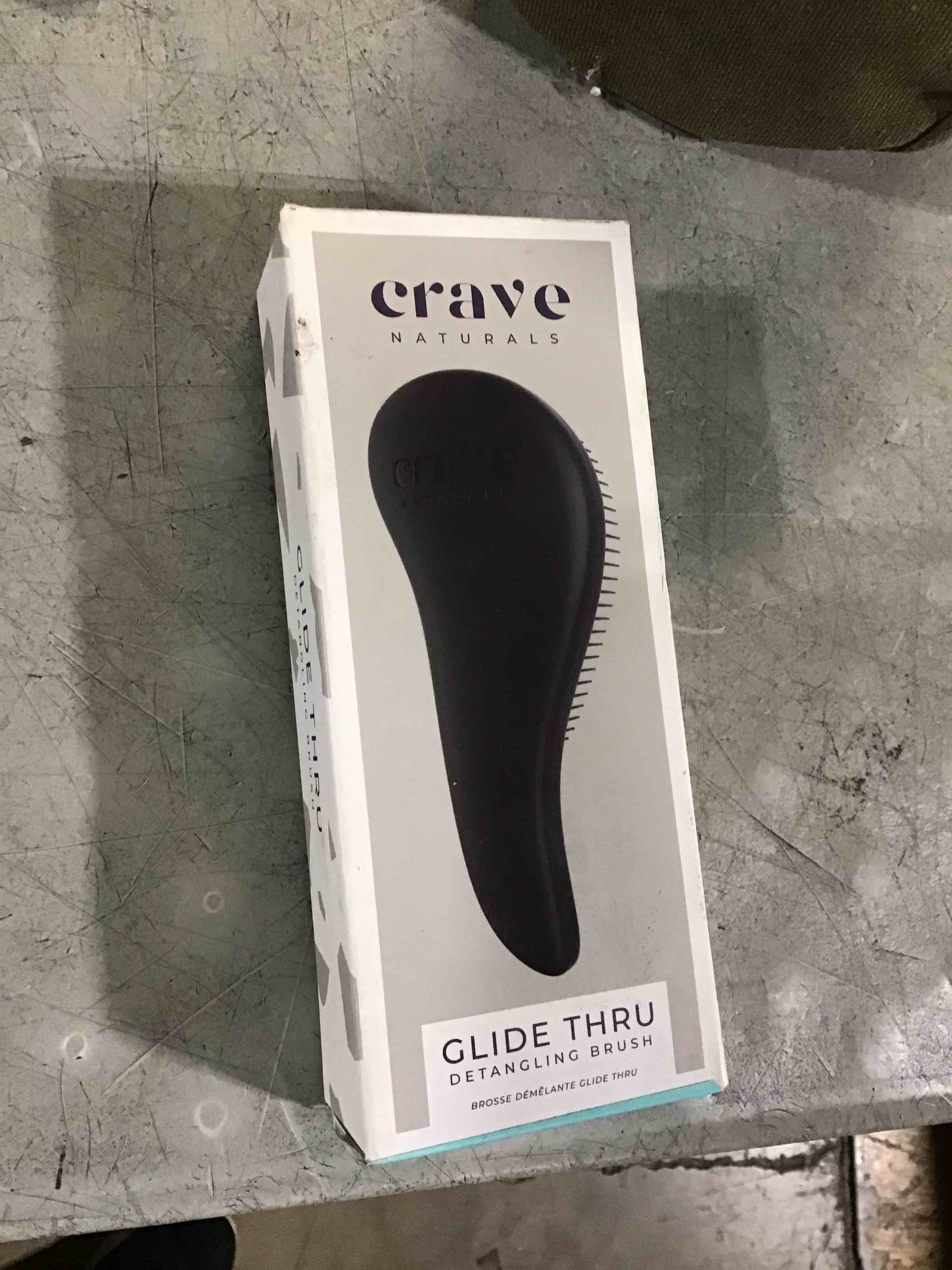 crave naturals glide thru detangling brush for adults & kids hair - detangler brush for natural, curly, straight, wet or dry hair - turquoise, 1 count