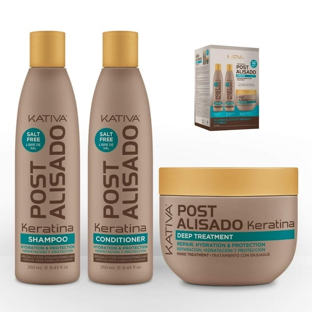 Kativa Straightening Post with Deep Treatment - 3 x 8.45 oz