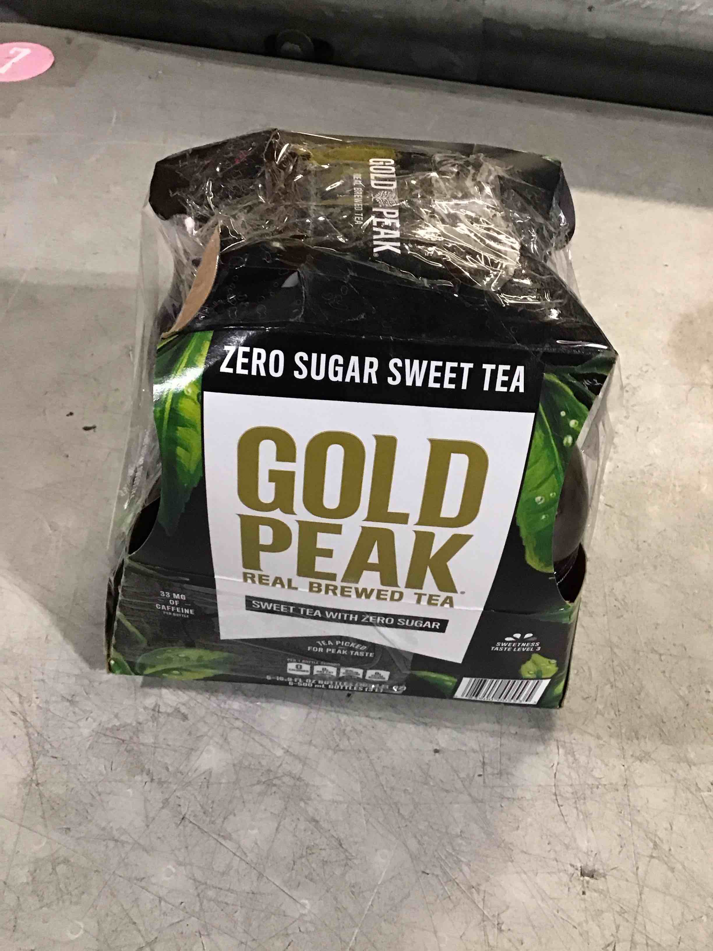 Condition photo showing Good Condition for best by 04/ aug/2025 ) Gold Peak Diet Tea Bottles, 16.9 fl oz, 6 Pack