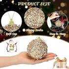 3.15" Christmas Ball Ornaments 12 pcs Glitter Sequin Foam Ball Shatterproof Christmas Decorations Tree Balls Xmas Hanging Balls for Xmas Trees Wedding Party Holiday Decorations(Champagne Gold)