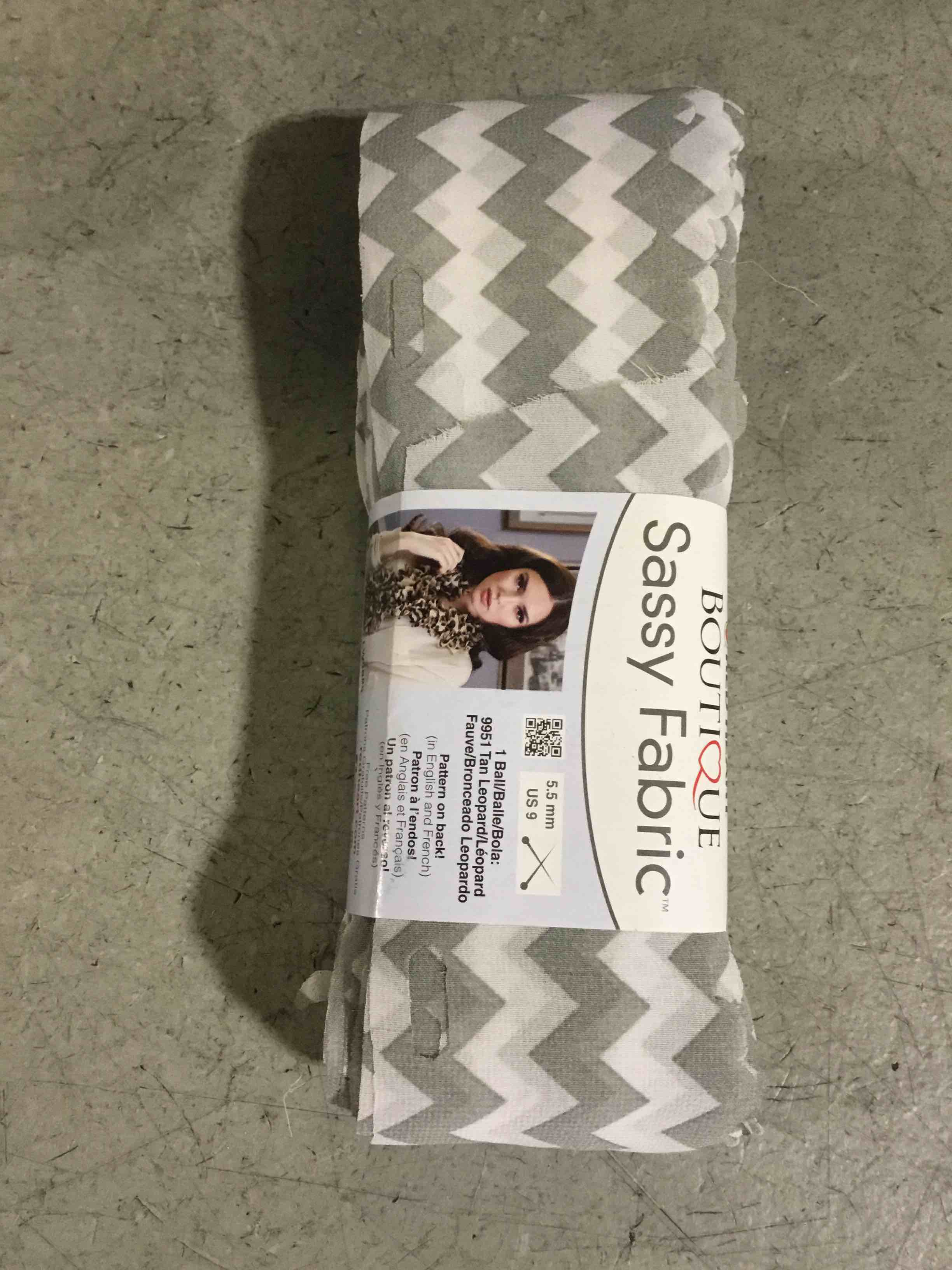 Condition photo showing New/Like New for Red Heart Boutique Sassy Fabric, grey Colors