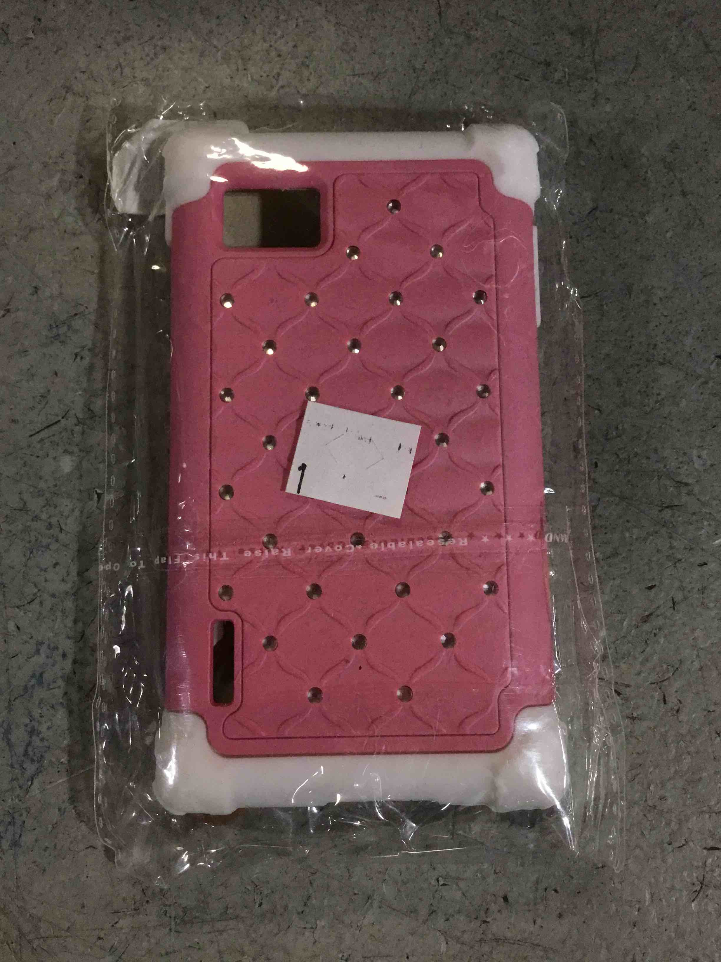 Condition photo showing New/Like New for Lg Optimus F3 - Hybrid Ripple Pink/white pack of 15