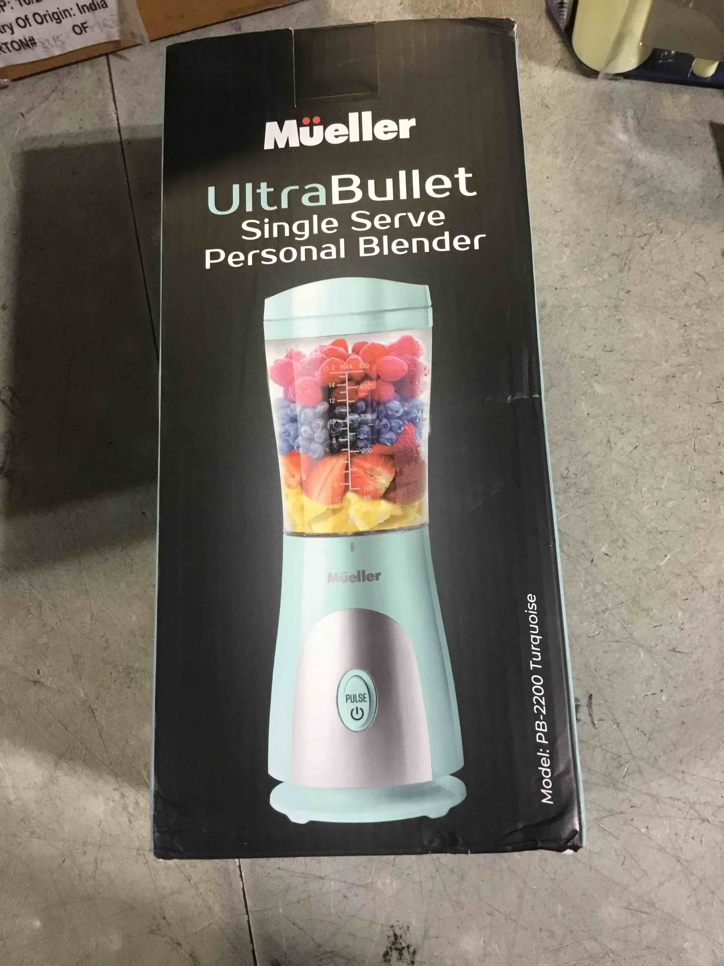 Condition photo showing New/Like New for Mueller Personal Blender for Shakes and Smoothies with 15 Oz Travel Cup and Lid, Juices, Baby Food,