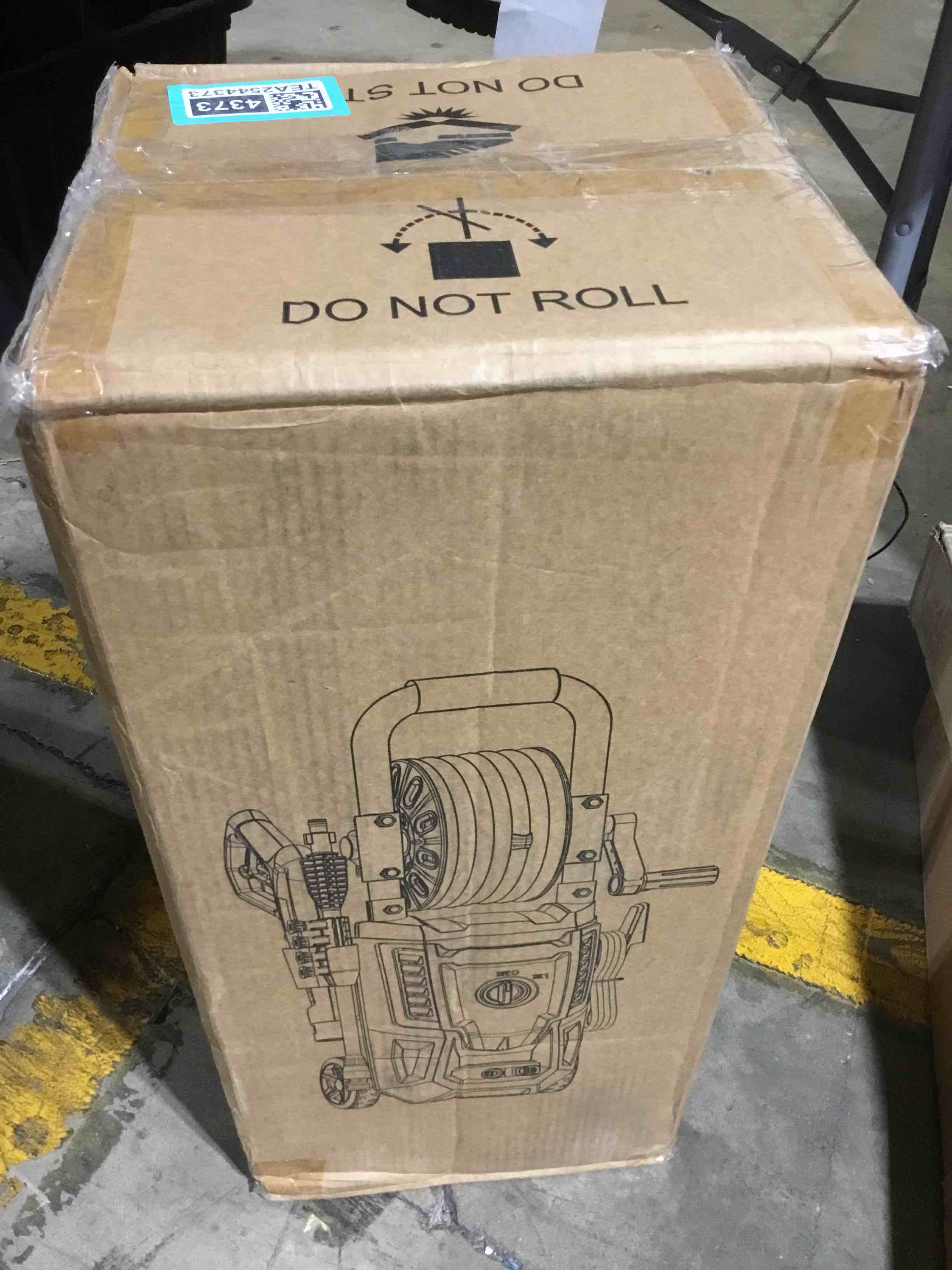 Condition photo showing Good Condition for 4800 PSI Pressure Cleaner- 4.0 GPM High Power Cleaner with 33FT Hose Reel, 4 Spray Tips and Soap Bottle for Car Washing, Fence Cleaning, Patio Maintenance?Upgraded?(Blue)