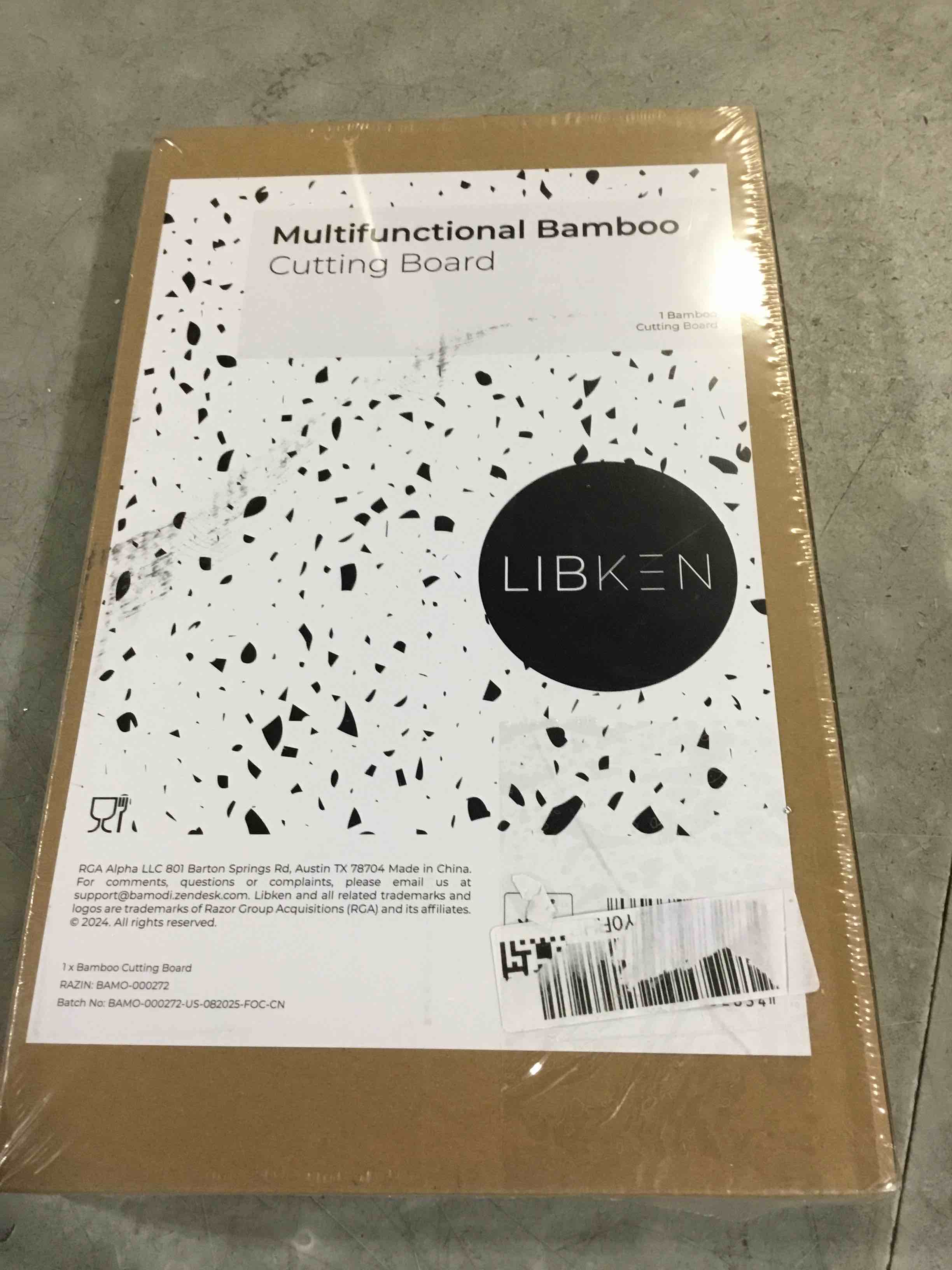 Condition photo showing New/Like New for Multifunctional Bamboo Cutting Board – Minimal Scandinavian Design, 5-in-1 Foldable Kitchen Chopping Board with Stainless Steel Inlet & Grooves for Bread, Vegetables, Meat, and Fish