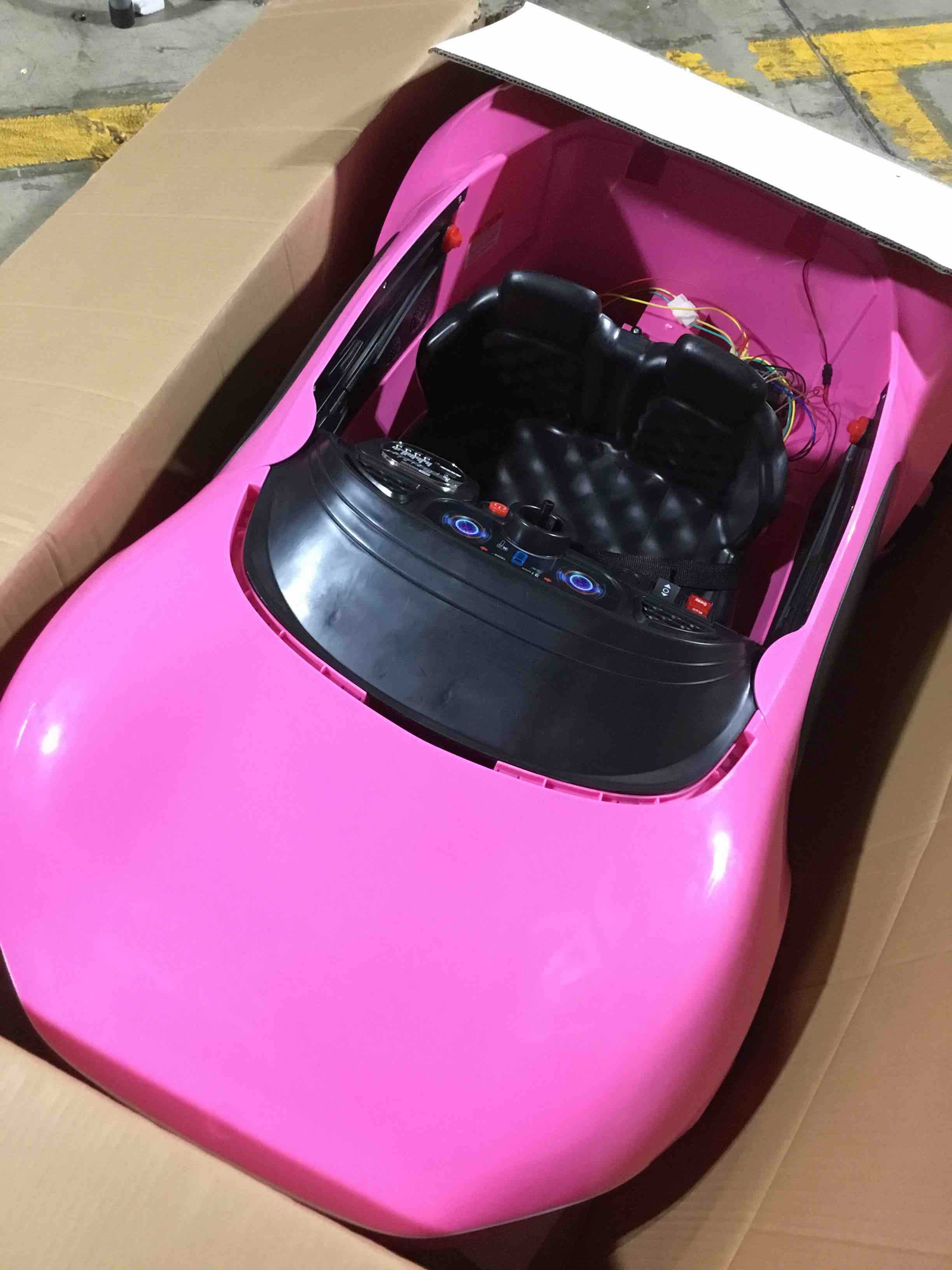 Condition photo showing As Is for SEALIGHT 12V Kids Ride On Truck Car w/Parent Remote Control, Electric Car for Kids 4 * 380W Motors, 3 Speeds, Emergency Braking, LED Lights, Music & Horn, Kids Electric Vehicles for Boy Girl Gift