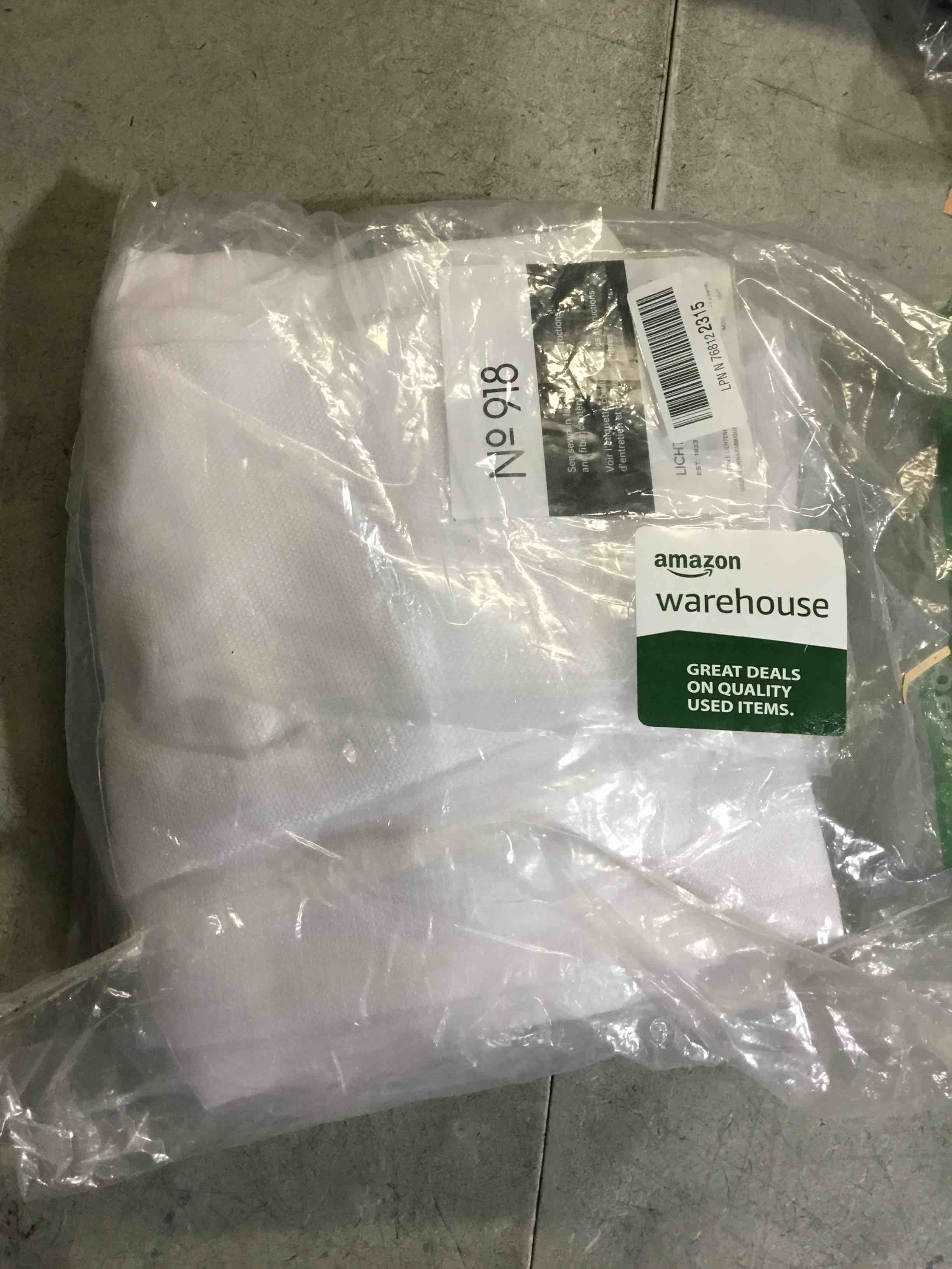 Condition photo showing Good Condition for No. 918 Montego Casual Textured Semi-Sheer Grommet Curtain Panel 48" x 63" White 1