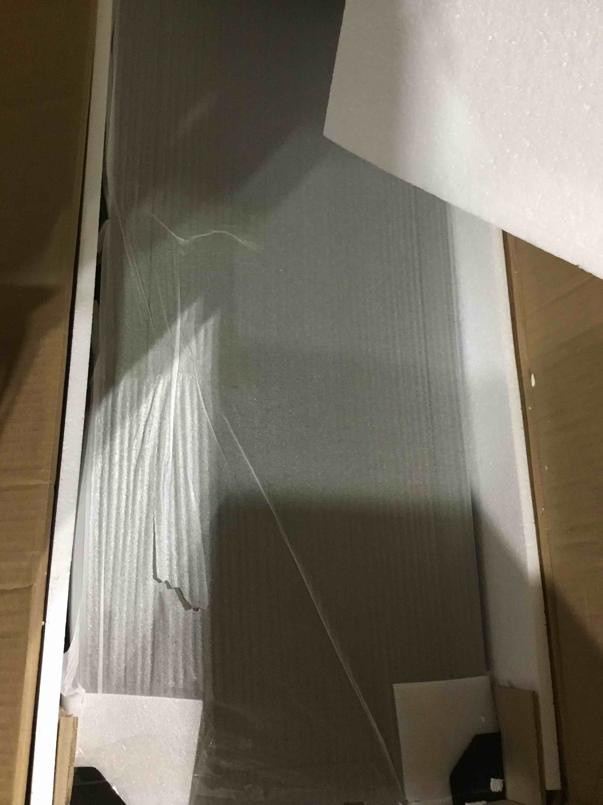 Condition photo showing New/Like New for Knocbel Vintage Wood Console Table Buffet Sideboard with 4 Storage Drawers, 2 Cabinets & Bottom Shelf, Entryway Hallway Foyer Table Cupboard Coffee Bar Cabinet, 46" L x 15" W x 34" H (Antique Gray)