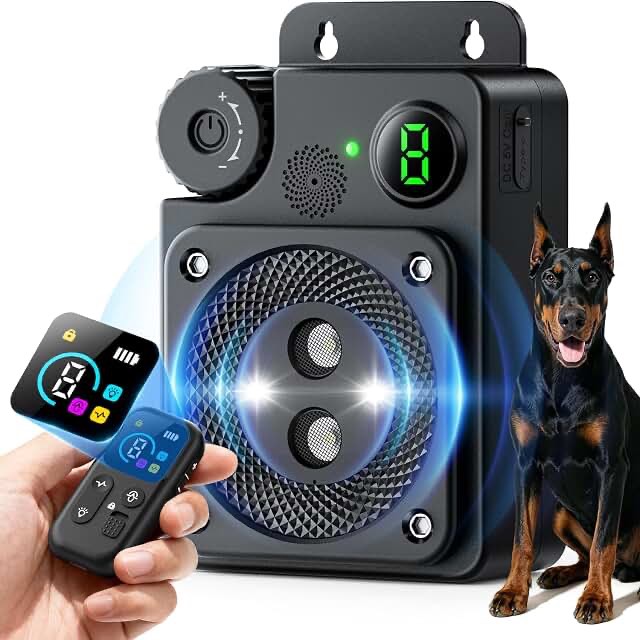 puxurox anti barking device for dogs, dog bark deterrent devices,3 modes ultrasonic bark box with re