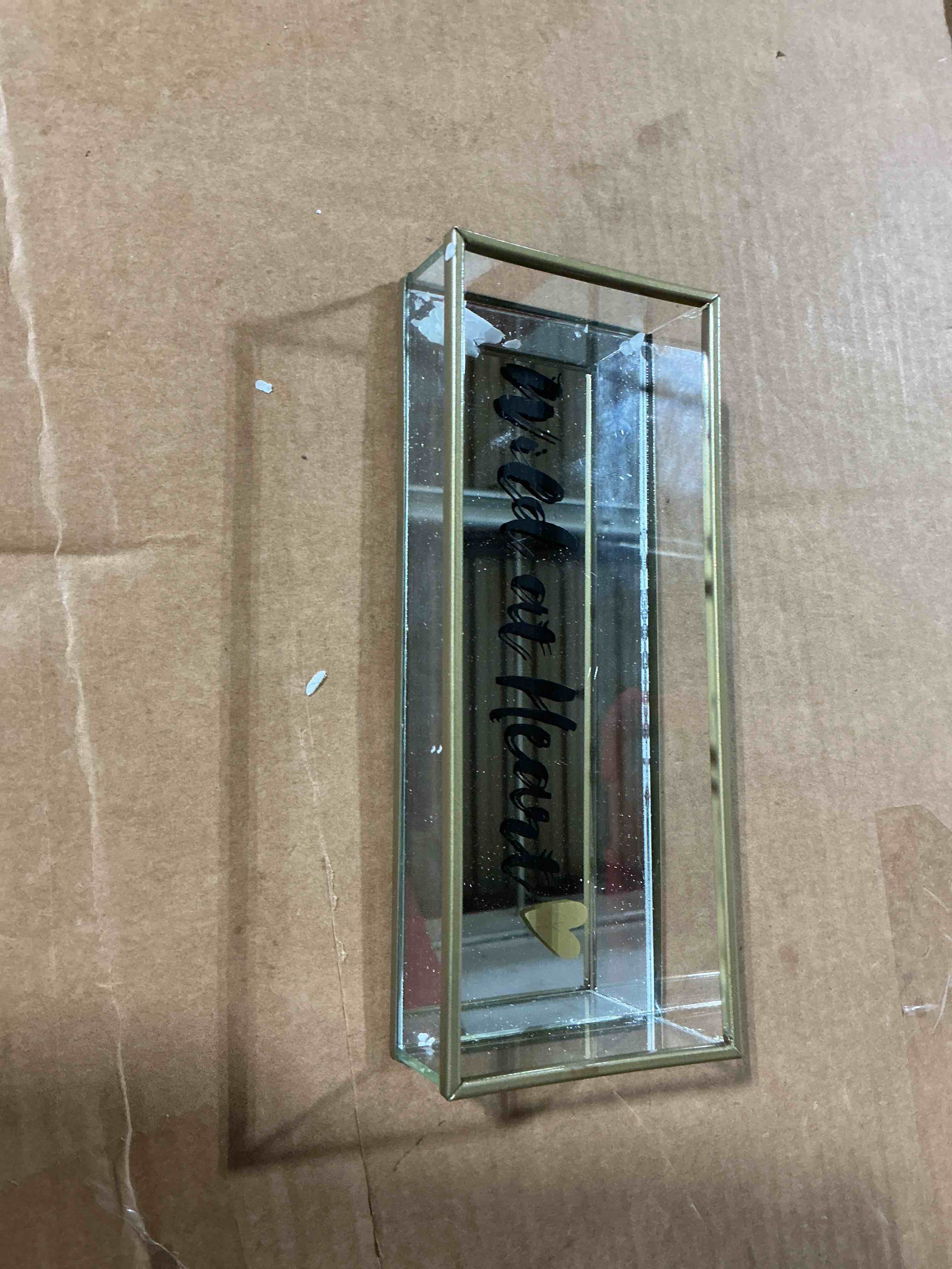 Condition photo showing Good Condition for wild at heart tray glass metal