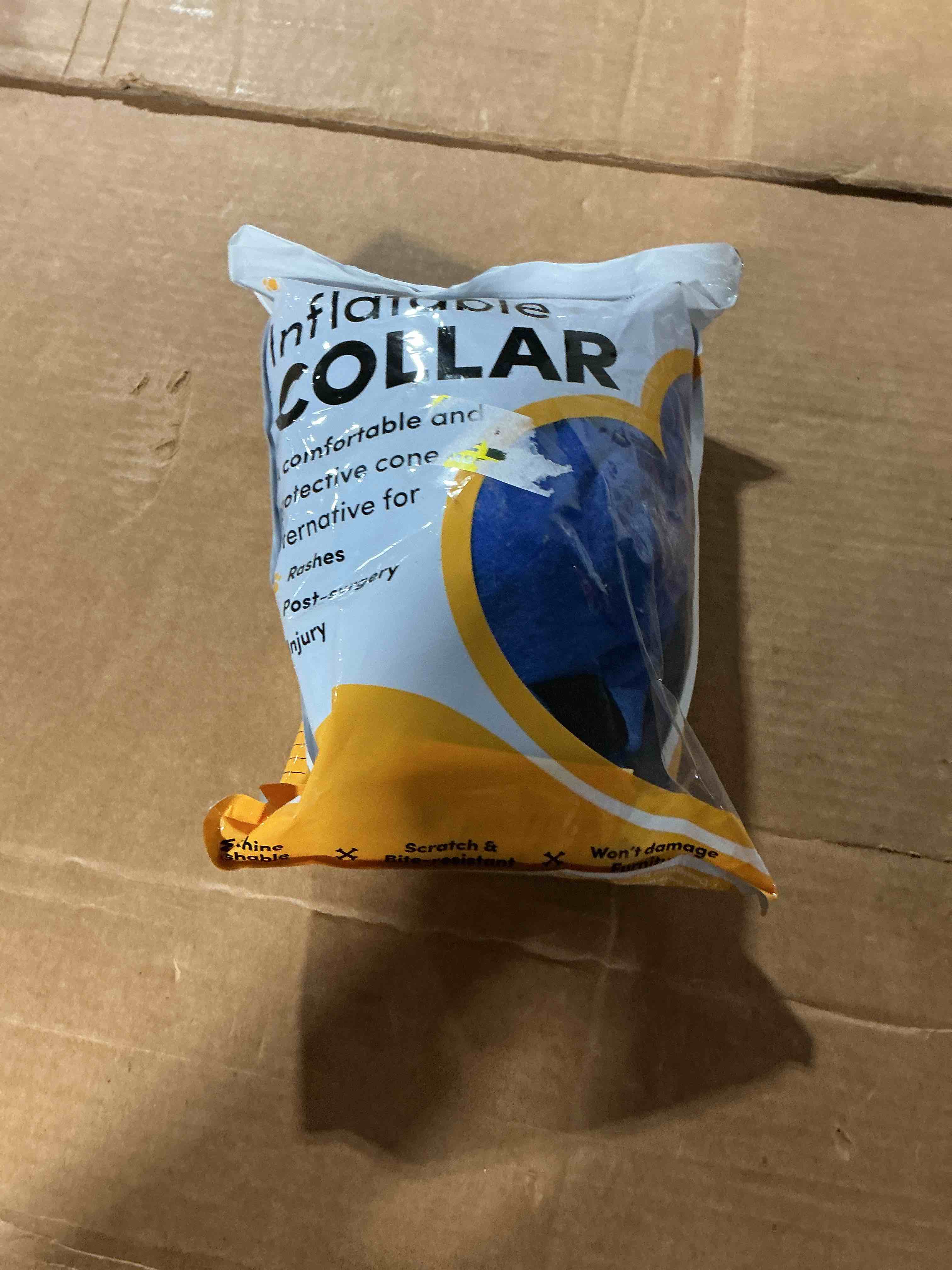 Condition photo showing New/Like New for bencmate inflatable dog cone collar alternative, soft dog cone for small medium large dogs and cats, neck recovery ecollar donut collar after surgery (x-large, blue) blue x-large [neck:18"-21"]