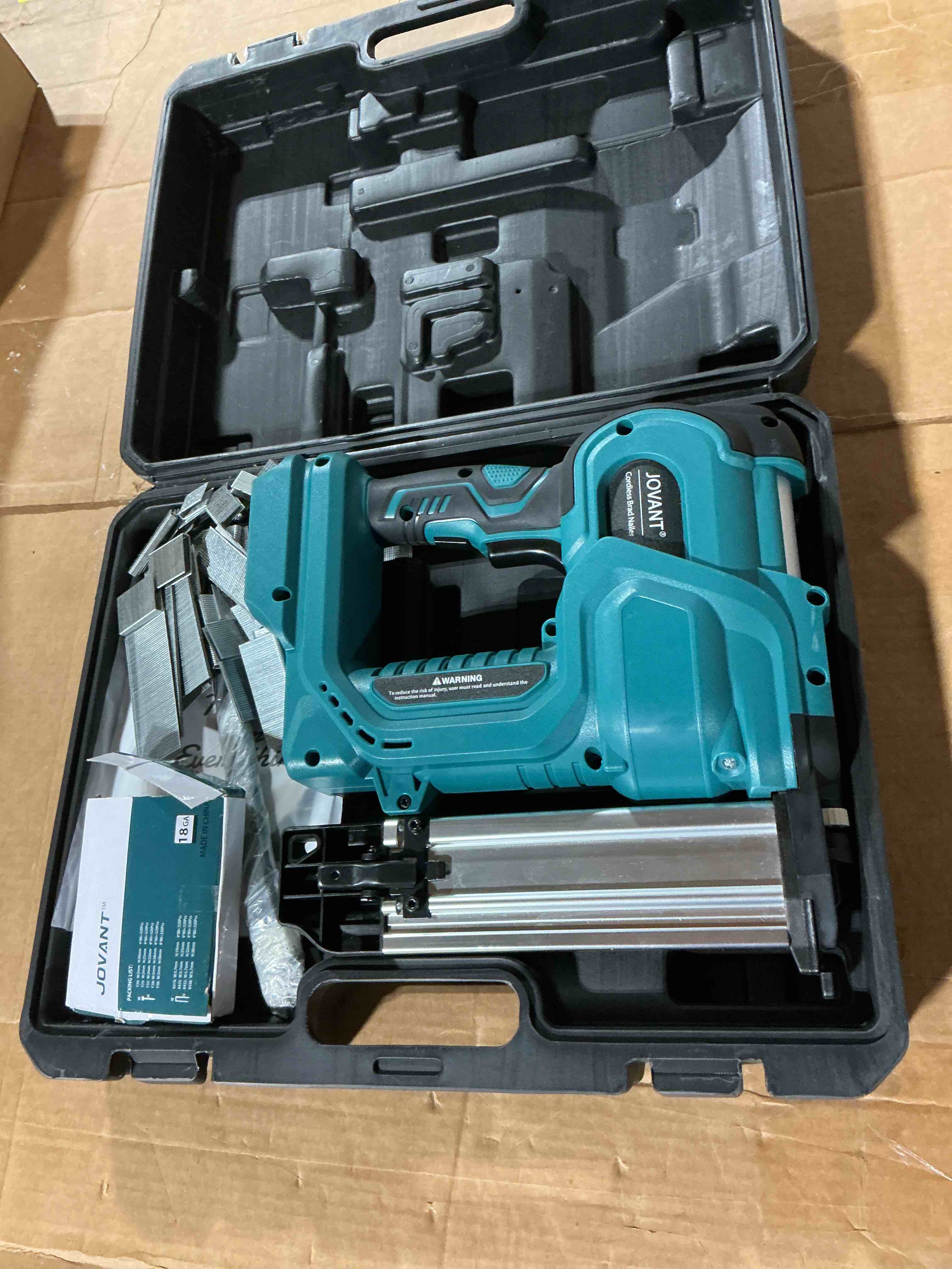 Condition photo showing Good Condition for 2-in-1 power brad nailer cordless with 20v battery,18-ga nail gun battery powered,compact cordless nail gun/portable bag. missing battery.