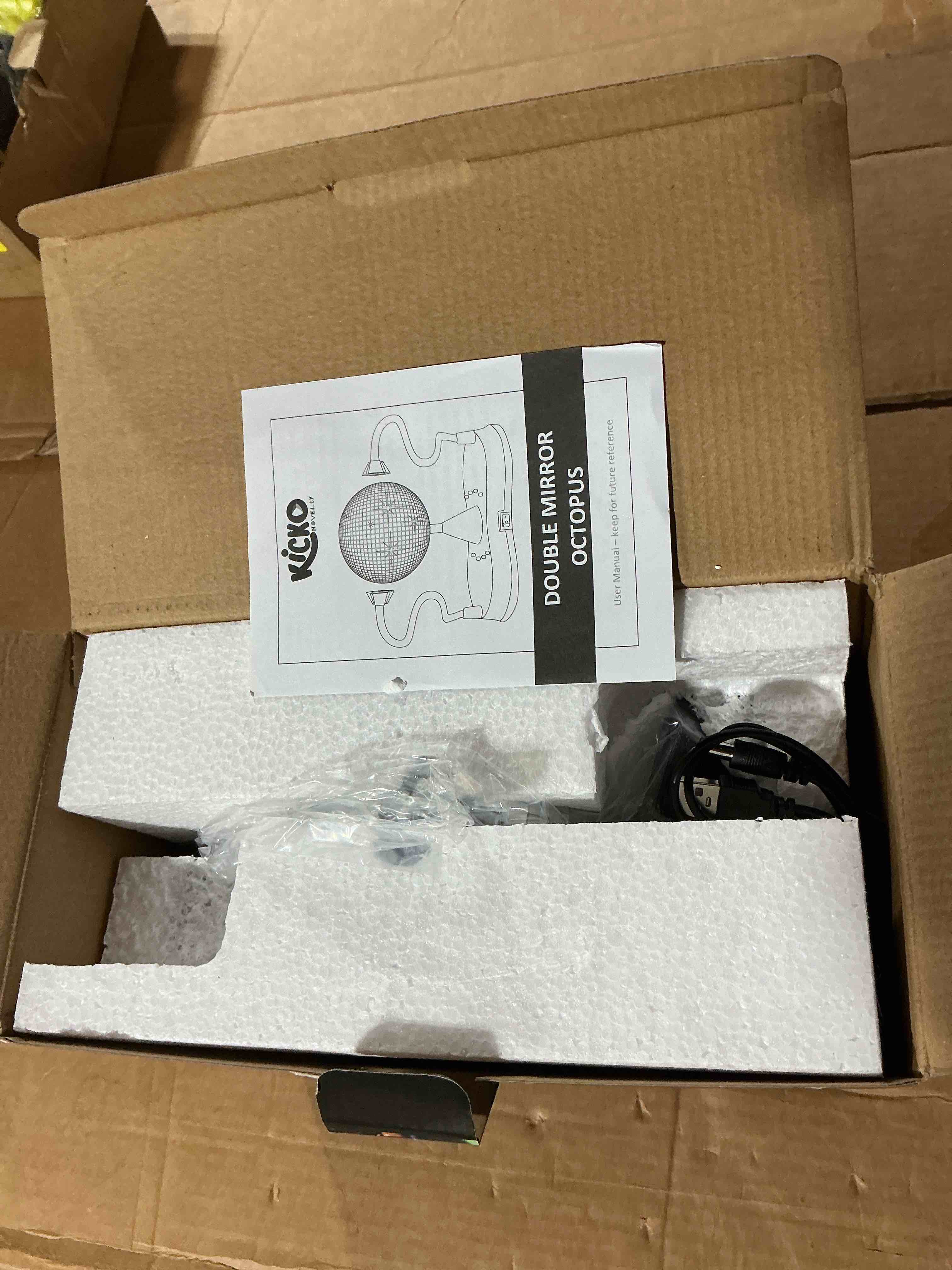 Condition photo showing New/Like New for mirror disco ball led strobe light - 5 inch -energy saving- for parties edm dance clubs dj set birthdays celebrations etc. - kidsco