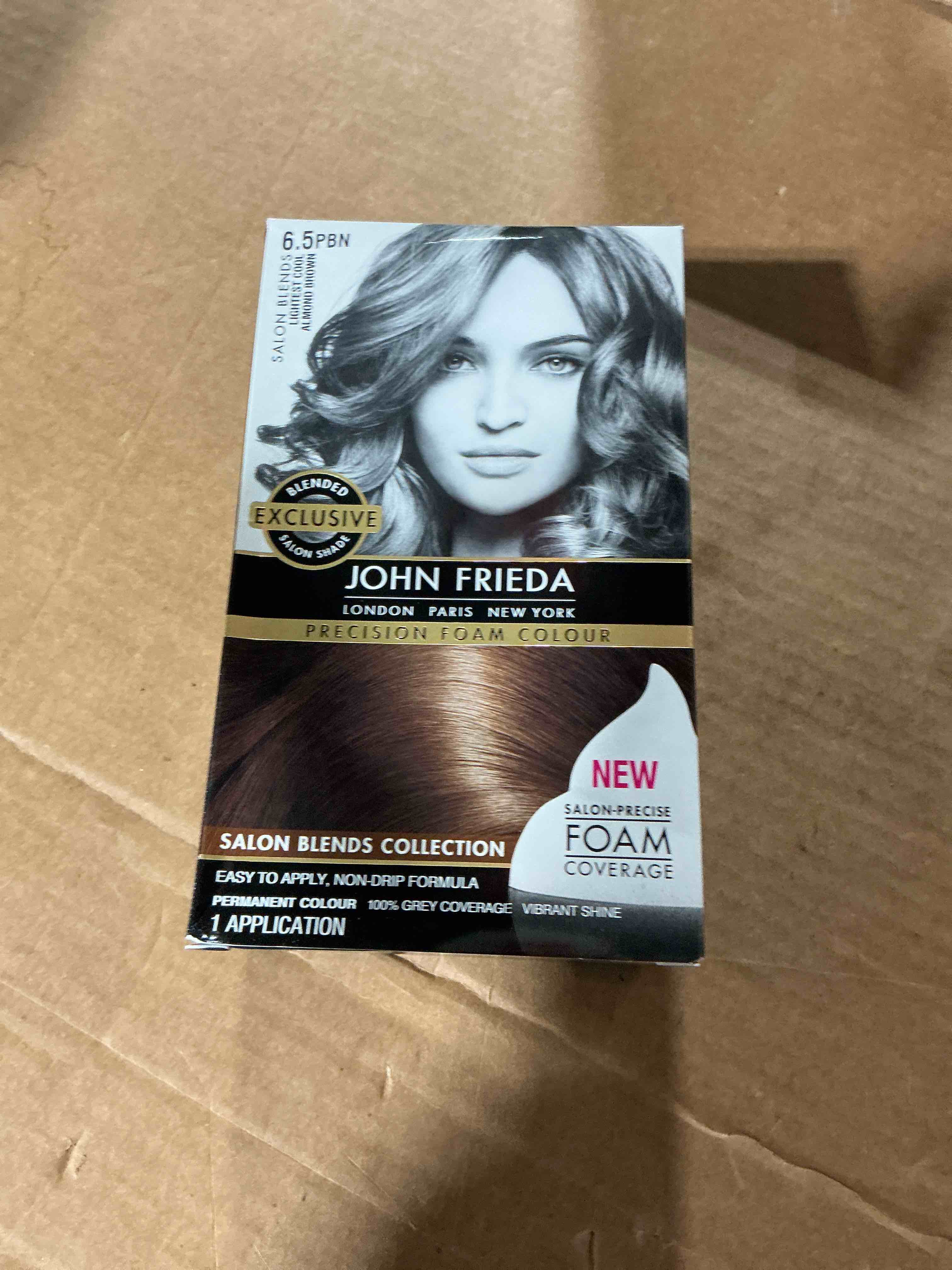Condition photo showing New/Like New for 2-packjohn frieda brilliant brunette® salon blends lightest cool almond brown 6.5pbn precision foam colour kit