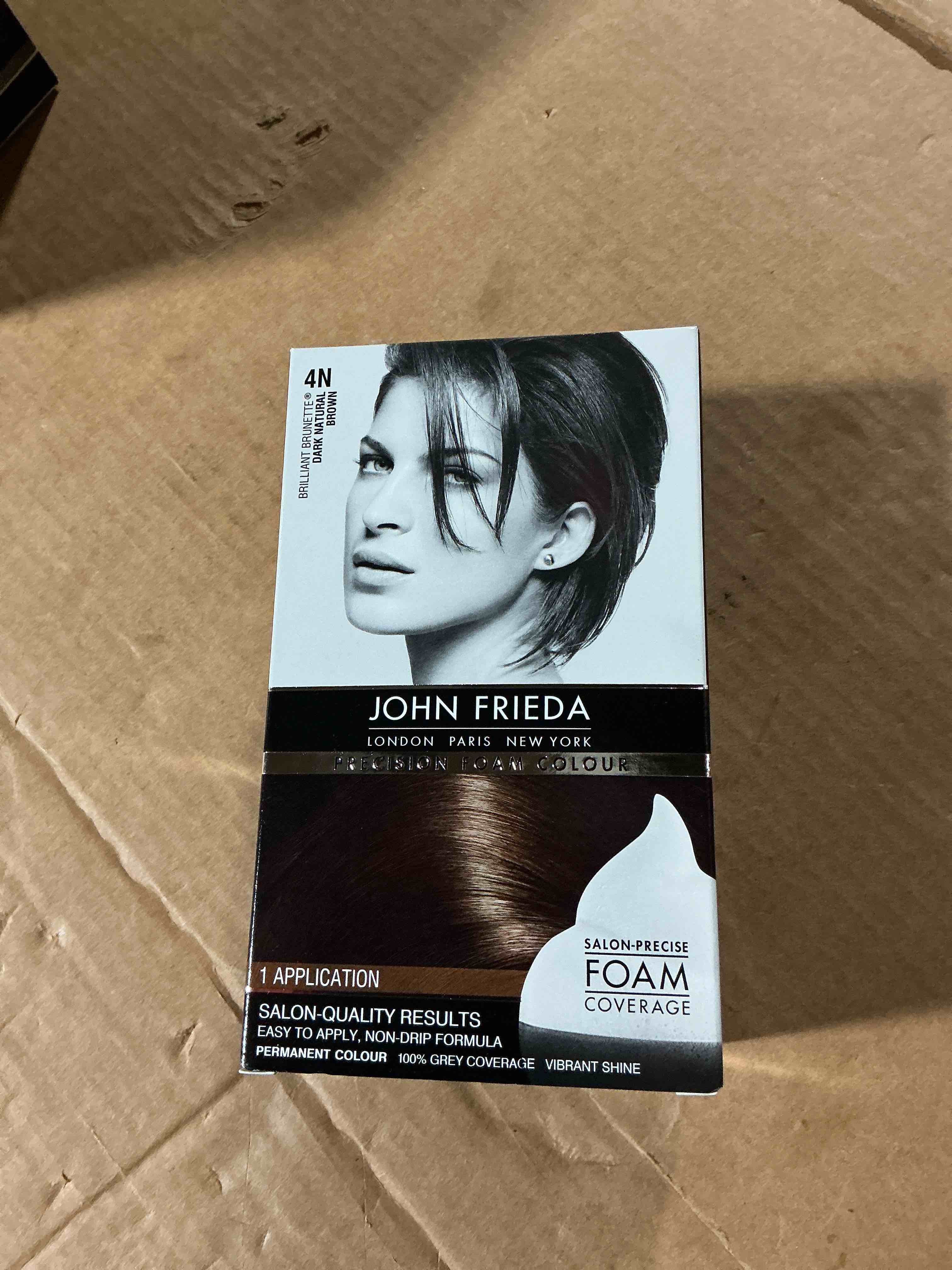 Condition photo showing New/Like New for 2-pack john frieda precision foam colour, dark natural brown 4n