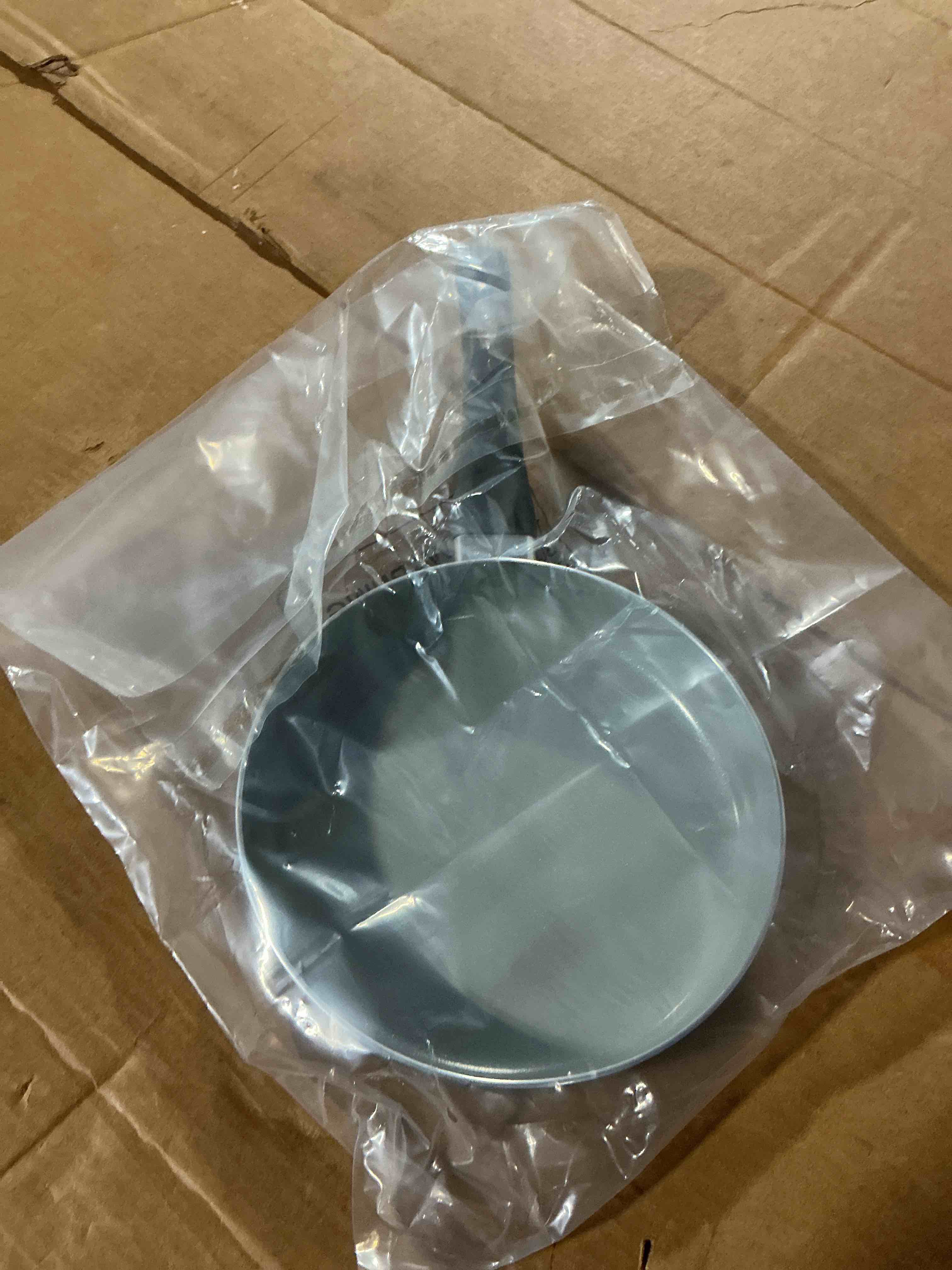 Condition photo showing As Is for mueller 8-inch fry pan, no pfoa or apeo, heavy duty non- stick german stone coating cookware, aluminum body, even heat distribution, e