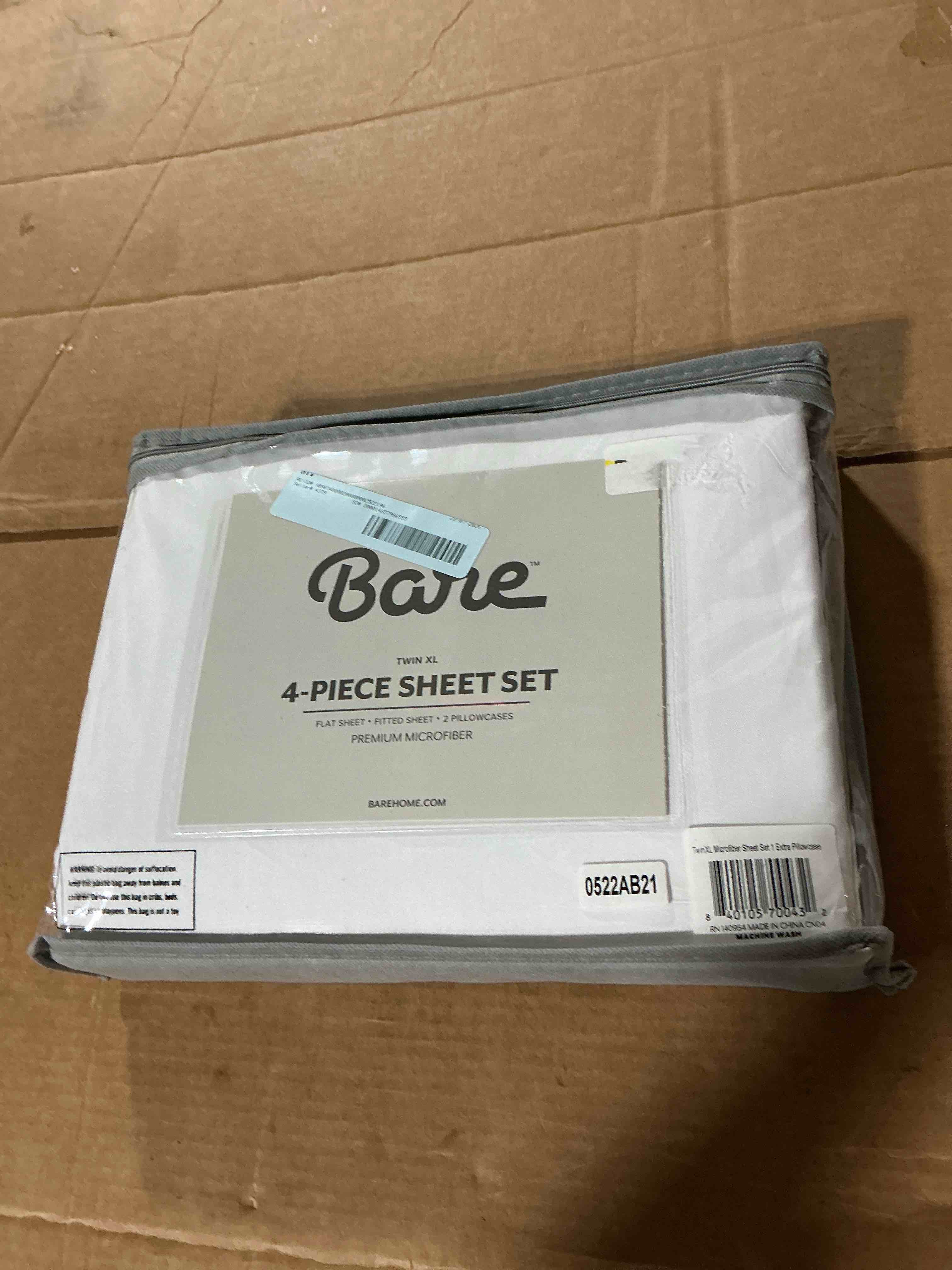 Condition photo showing New/Like New for bare home luxury bed sheet set - premium 1800 collection - 4 piece - twin-xl white