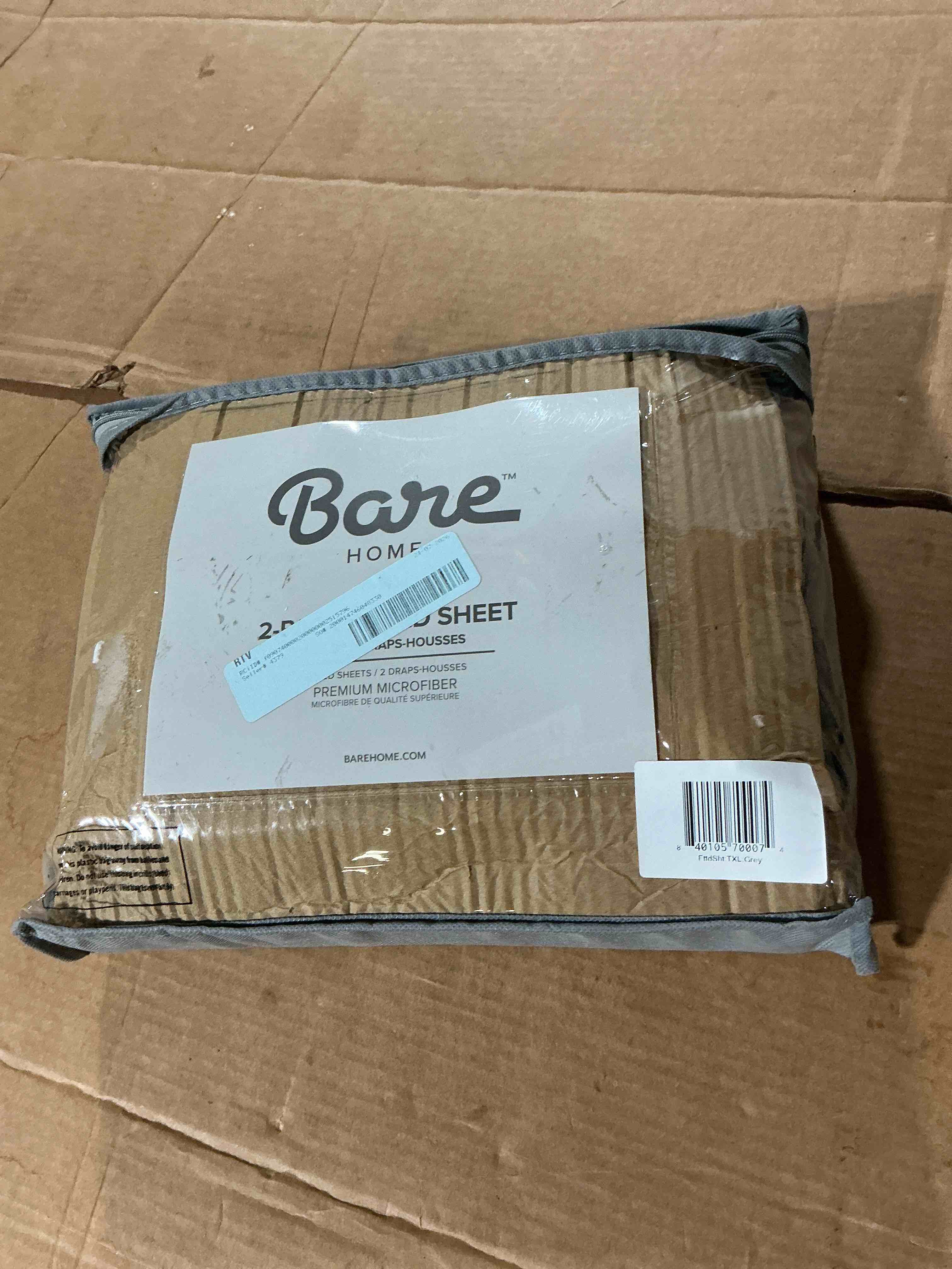 Condition photo showing Good Condition for bare home 2-pack fitted sheets - premium 1800 collection - ultra-soft - deep pocket - twin xl gray