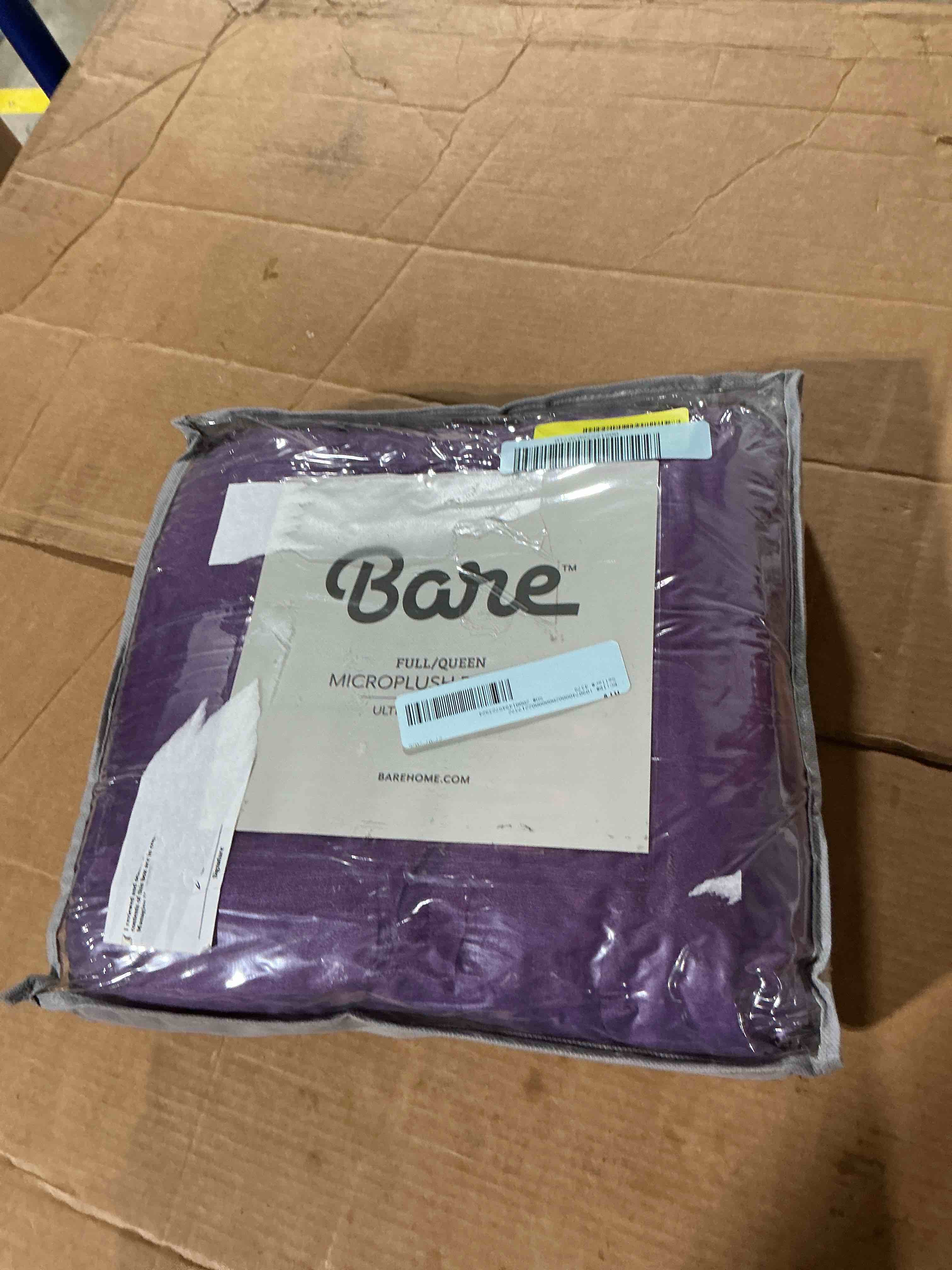 Condition photo showing New/Like New for bare home microplush fleece blanket - 300 gsm - fuzzy microfleece - soft & plush - full/queen  plum