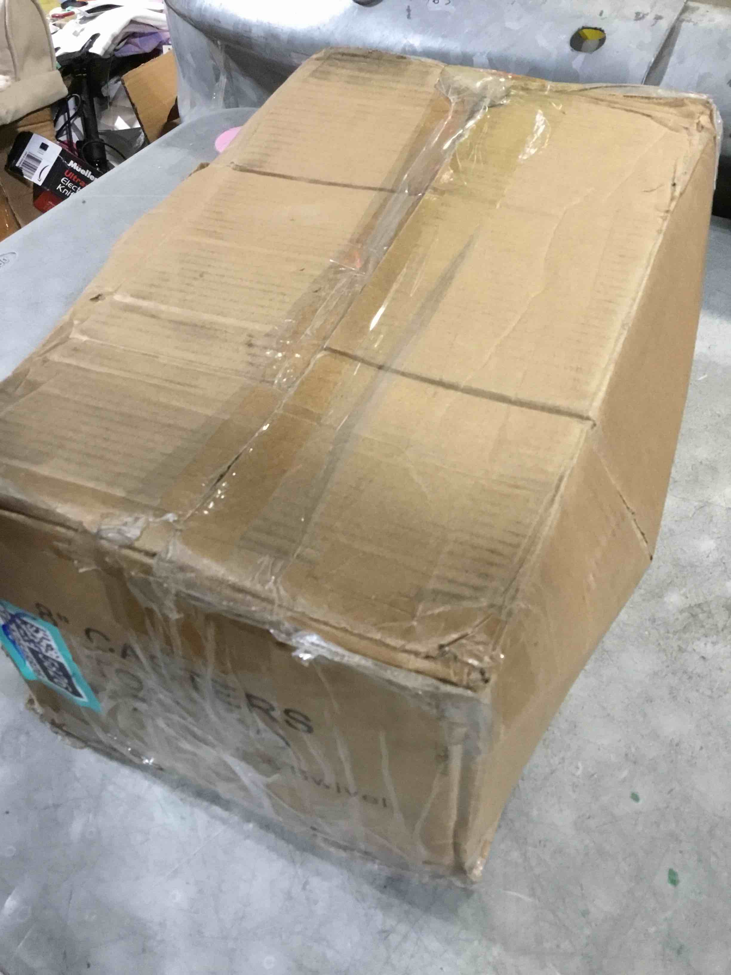 Condition photo showing Good Condition for (2 pcs )8 Inch Heavy Duty Caster Wheels Set of 2 (2 Swivel & 2 Fixed) 3200LBS Capacity Industrial Rubber Casters for Utility Cart, Workbench, Warehouse Equipment, Truck, Dolly Includes Mounting Hardware