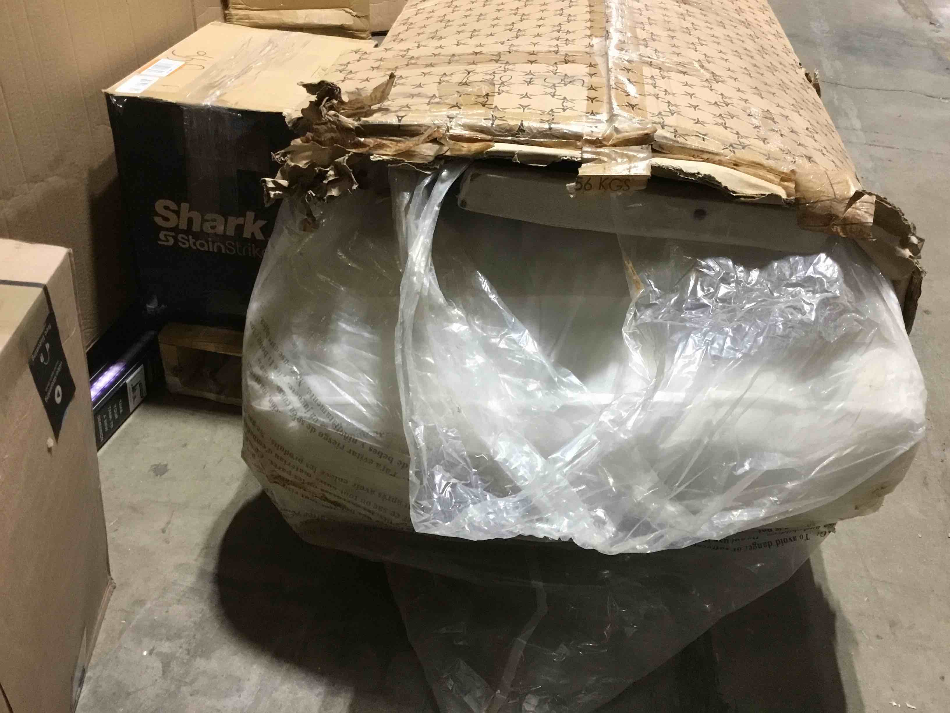 Condition photo showing As Is for Elle Decor Simone Sofa French Cream