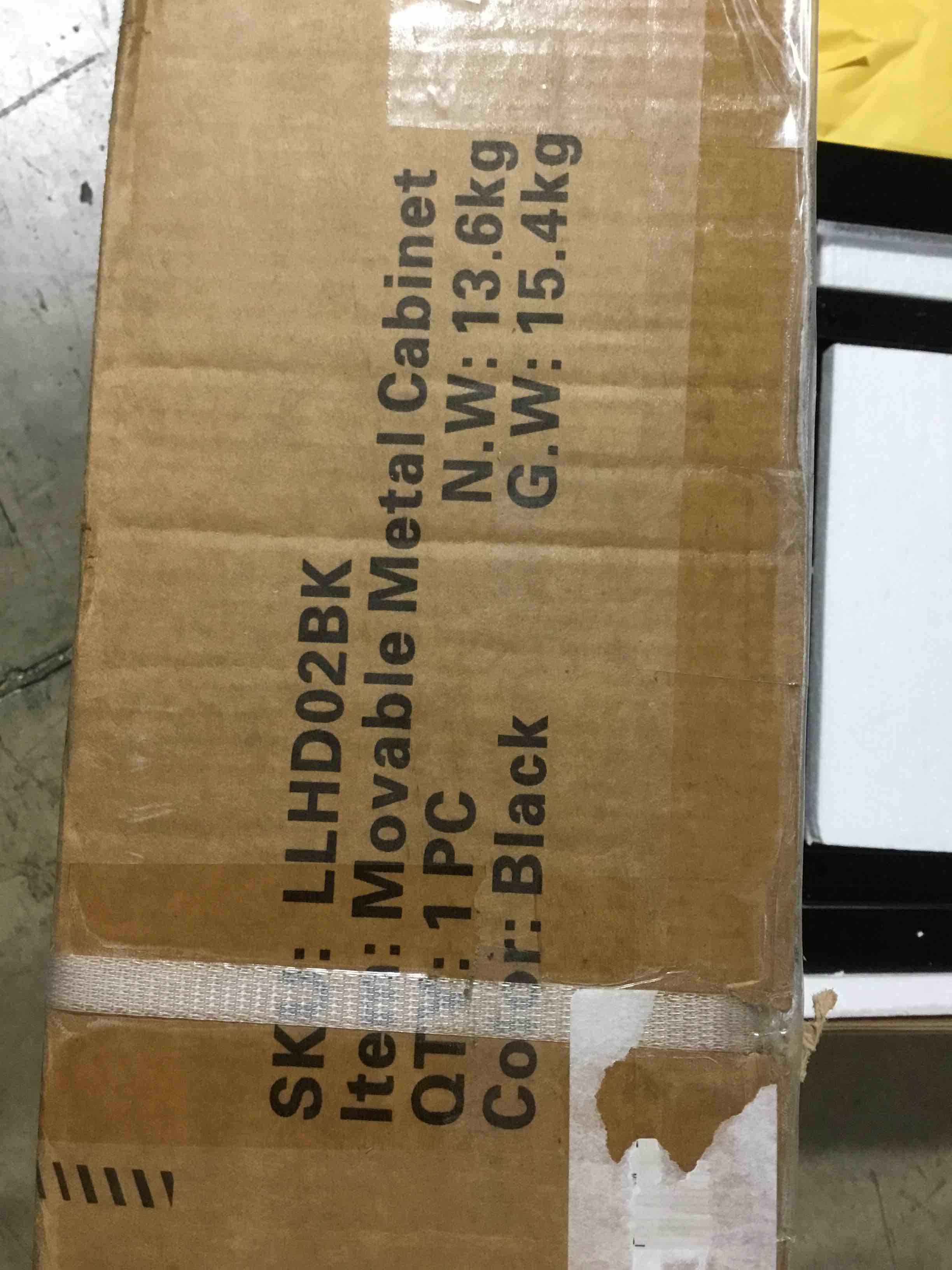 Condition photo showing As Is for (SIMILAR)Metal Storage Cabinet, Locking Storage Cabinet with 5 Adjustable Shelves, Metal Cabinets for Garage, Office, Home, Classroom- Black