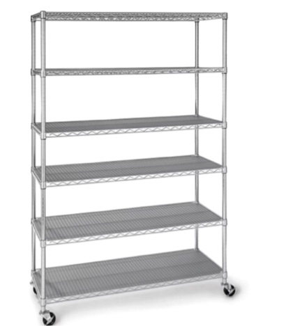 Member's Mark 6-Tier NSF Heavy Duty Wire Shelving, 47.75" W x 18" D x 75.5" H