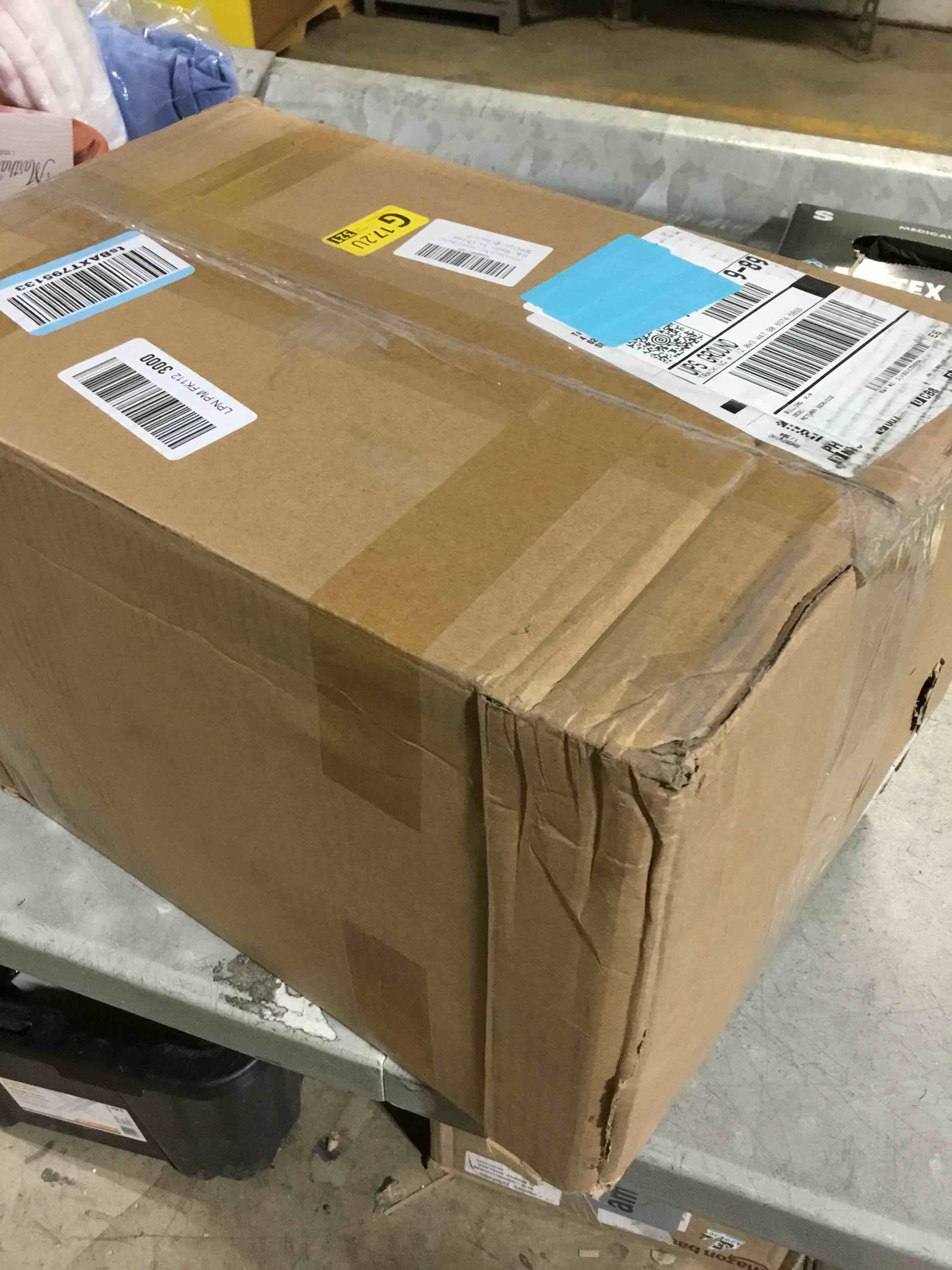 Condition photo showing Good Condition for Floor Candelabra Tall 5 Arms Candle Holders for Wedding Centerpiece, 48" Gold Metal Candlestick for Taper Candle and Floral Centerpiece Stand Wedding Event Aisle Party