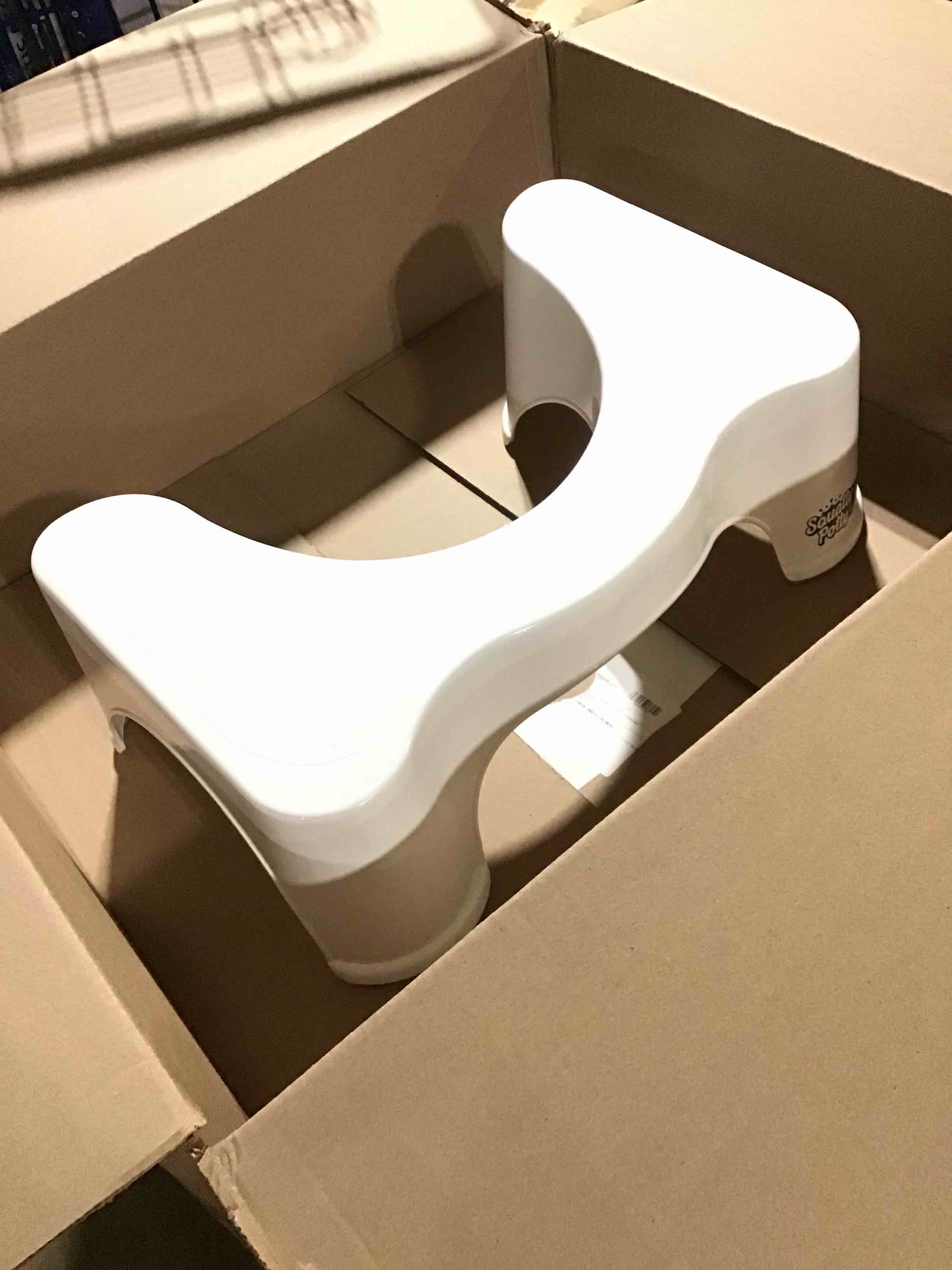 Condition photo showing Good Condition for squatty potty the original bathroom toilet stool, 7 inch height, white white original 7"