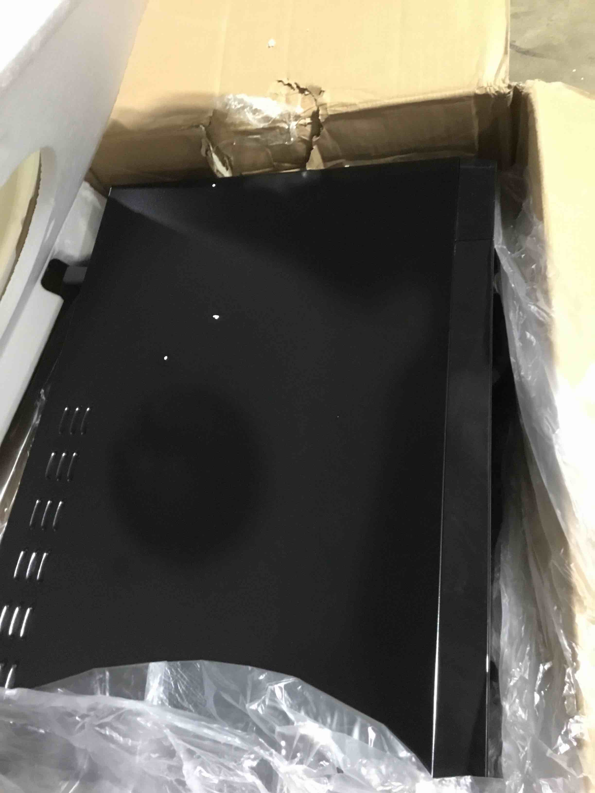 Condition photo showing Good Condition for Farberware 1.1 Cu. Ft. Countertop Microwave Oven – 1000 Watts Power, Auto Cook Settings, Defrost, Easy Clean and Child Safety Lock - Stainless